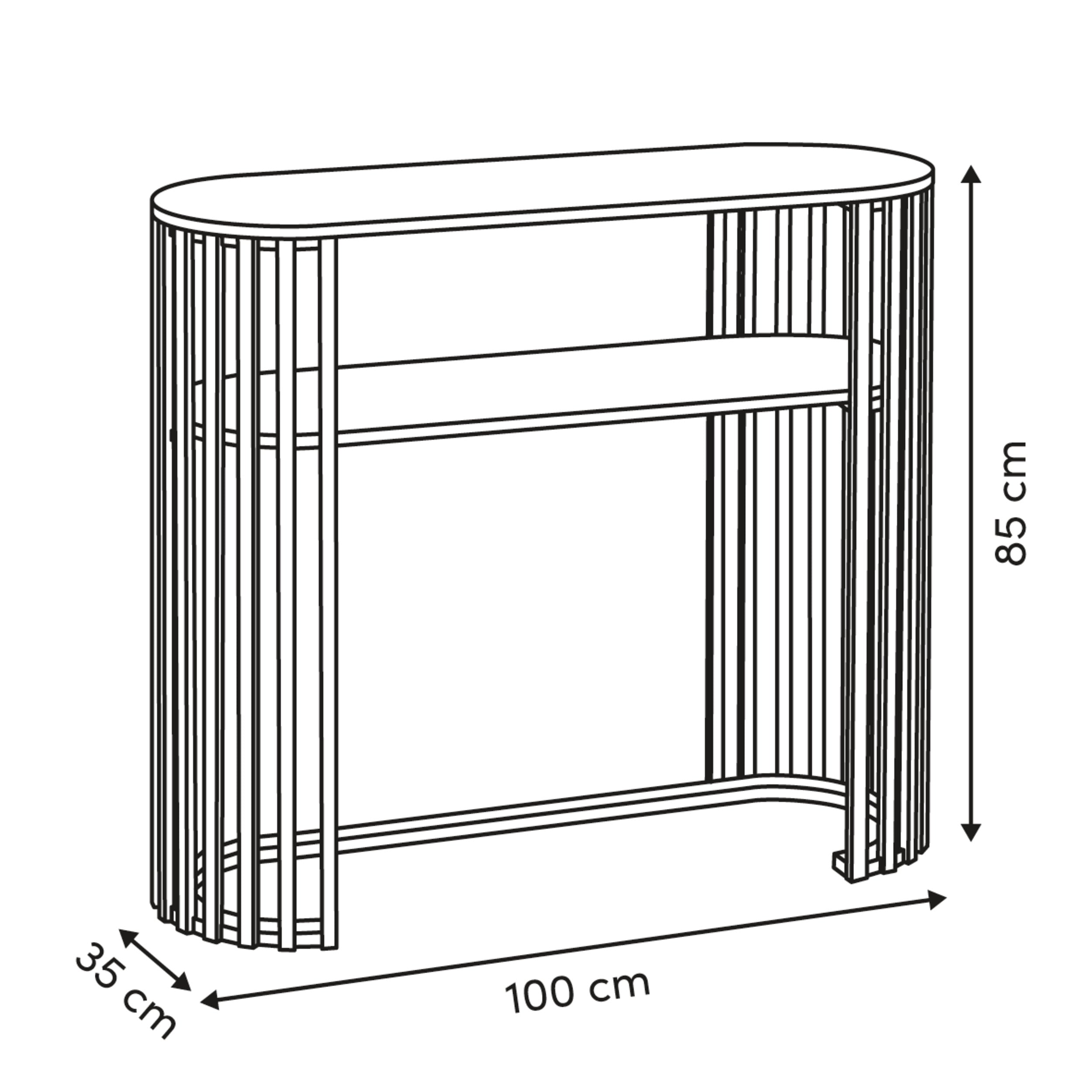 Mobilier depozitare, round console slat - Five