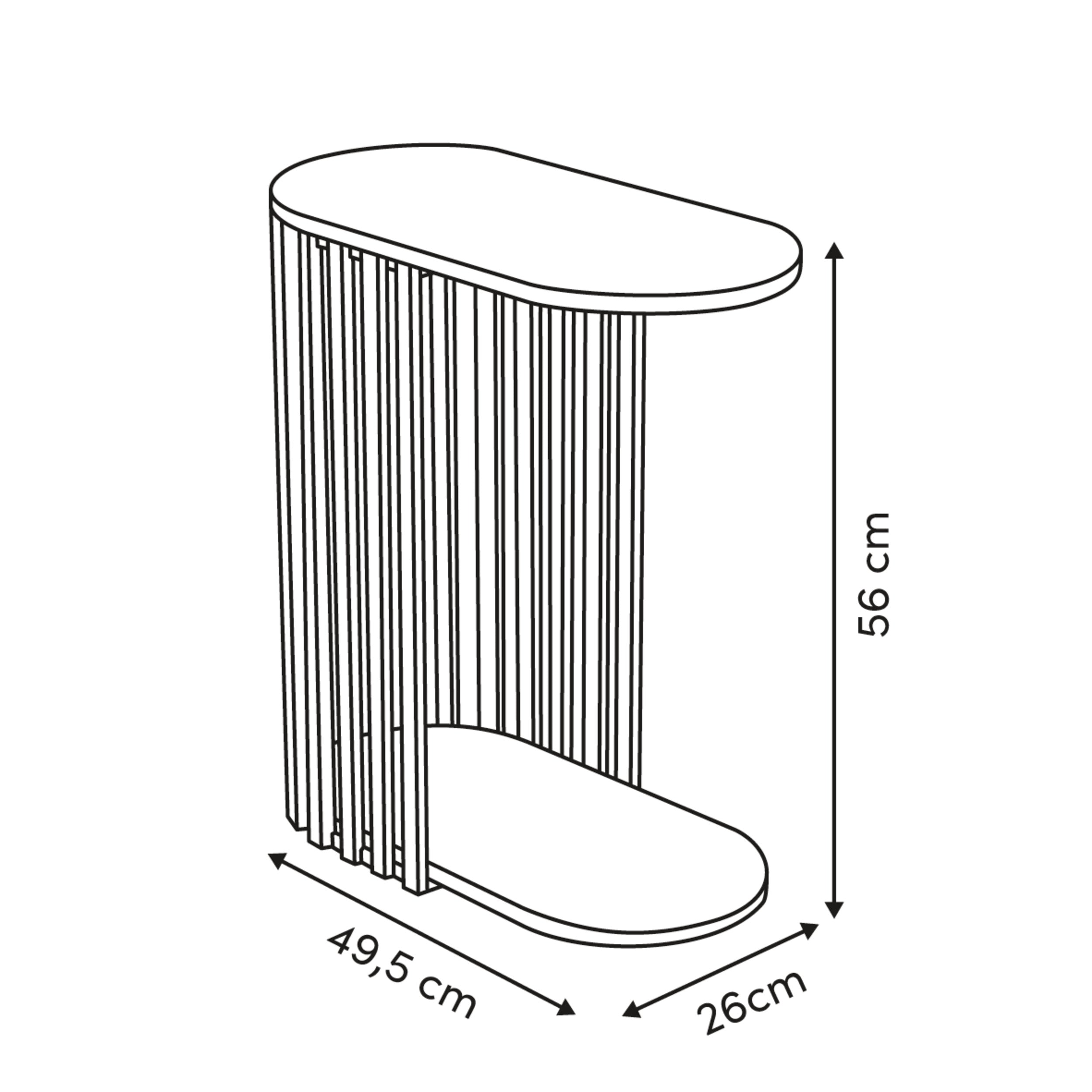 Mobilier depozitare, round sidetable slat - Five