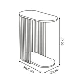 Mobilier depozitare, round sidetable slat - Five
