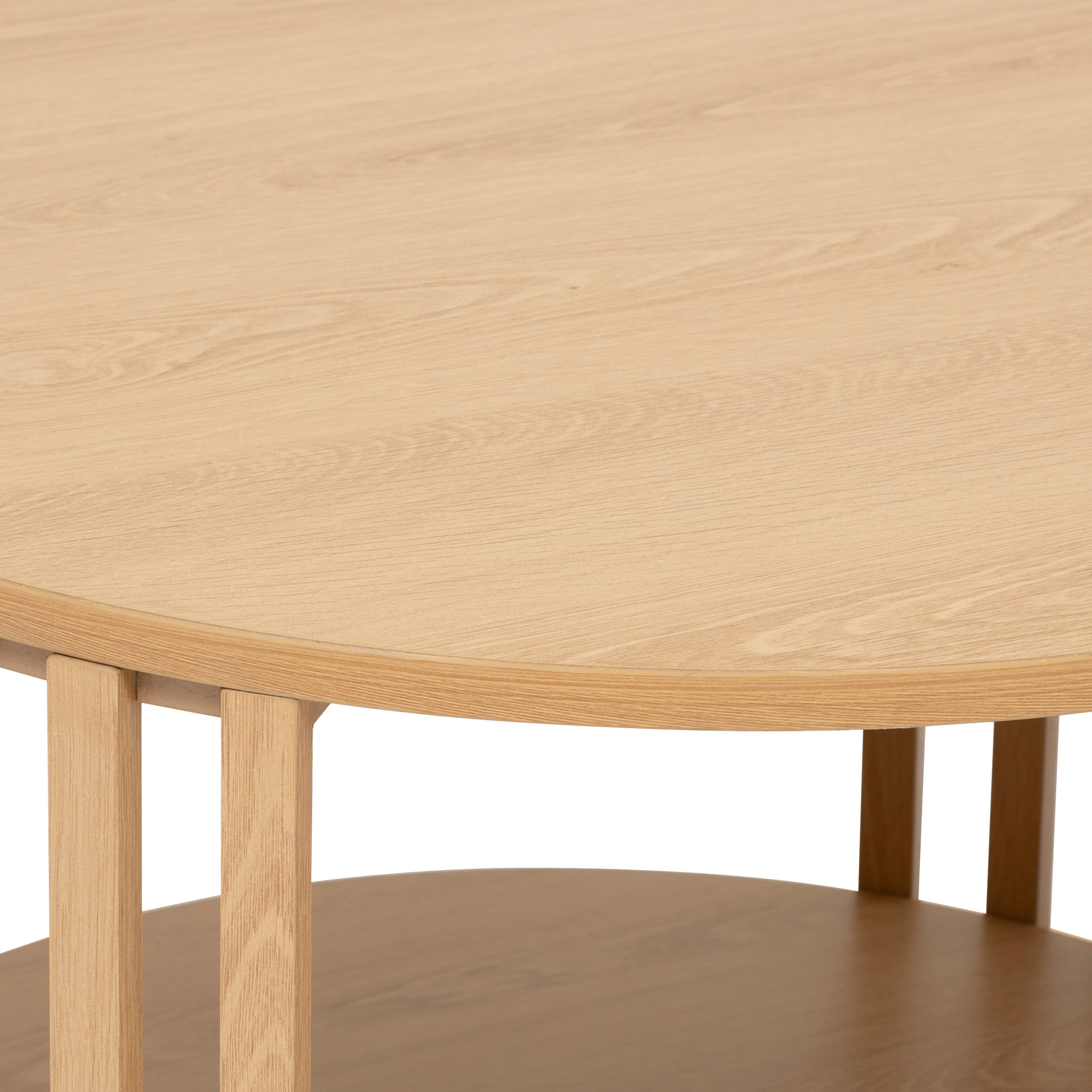 Mobilier depozitare, round coffee table slat - Five
