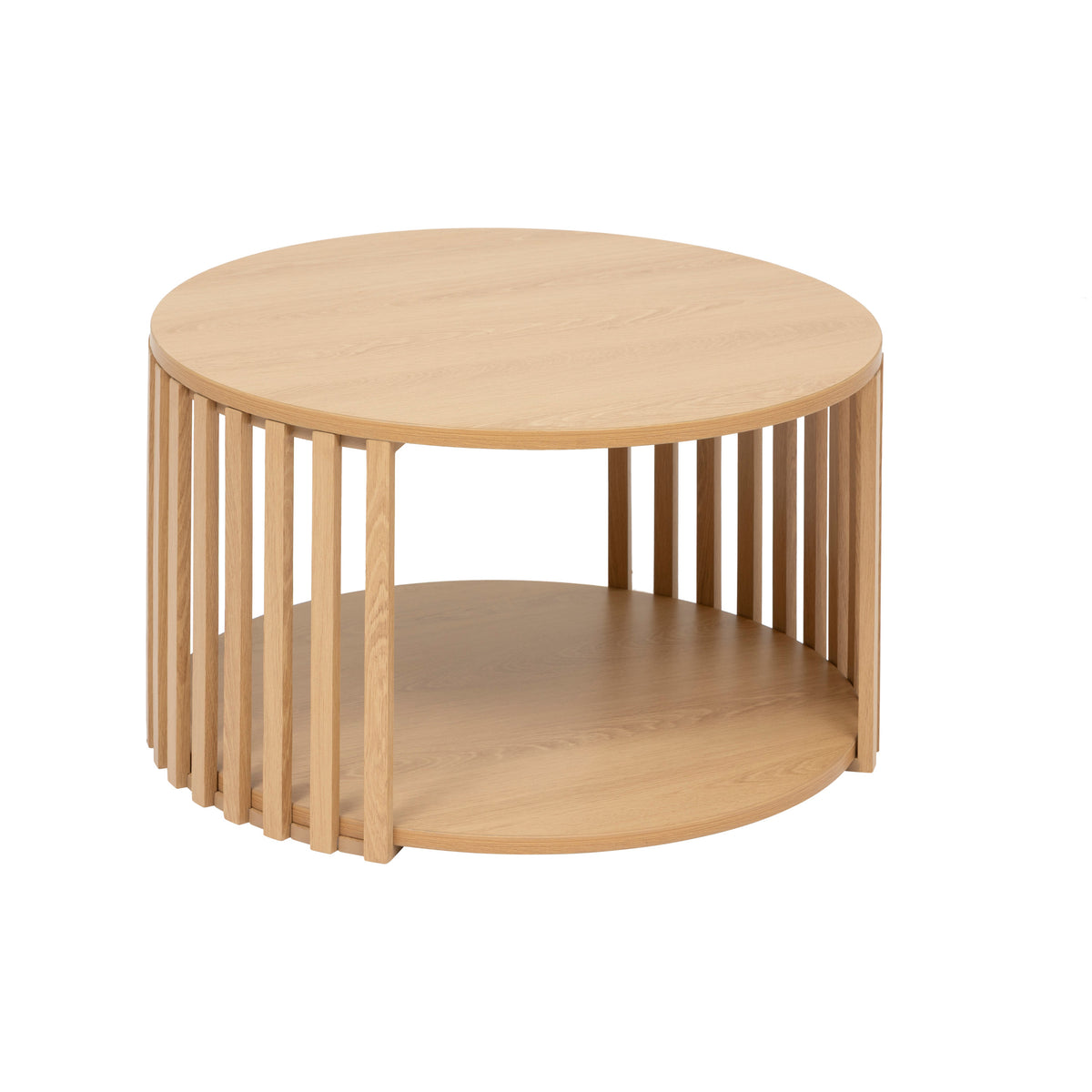 Mobilier depozitare, round coffee table slat - Five