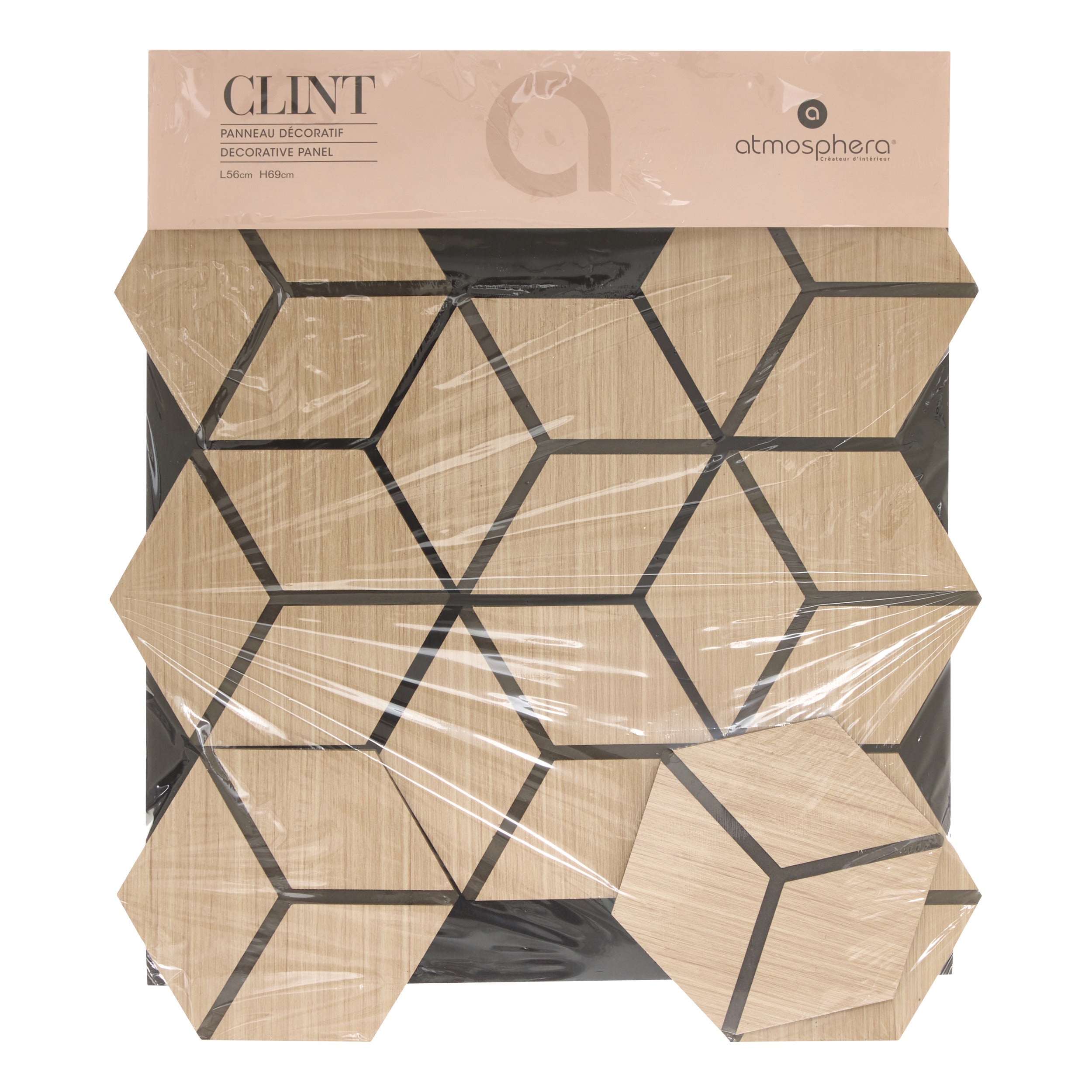 Decoratiune de perete, hexa wd panel clint 56 x 69 cm - Atmosphera