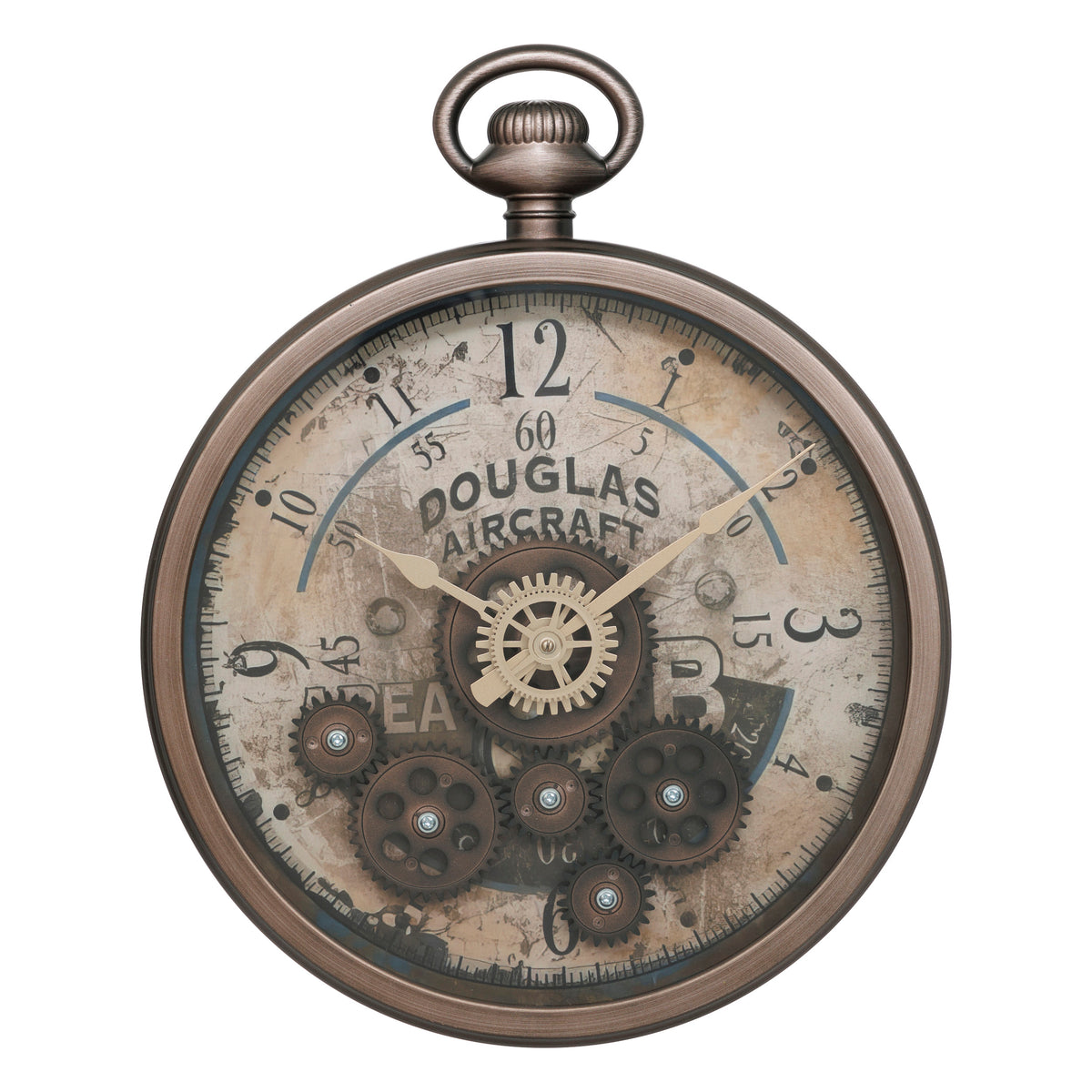 Decoratiune de perete, meca plastic clock awa 33 x 27 cm - Atmosphera