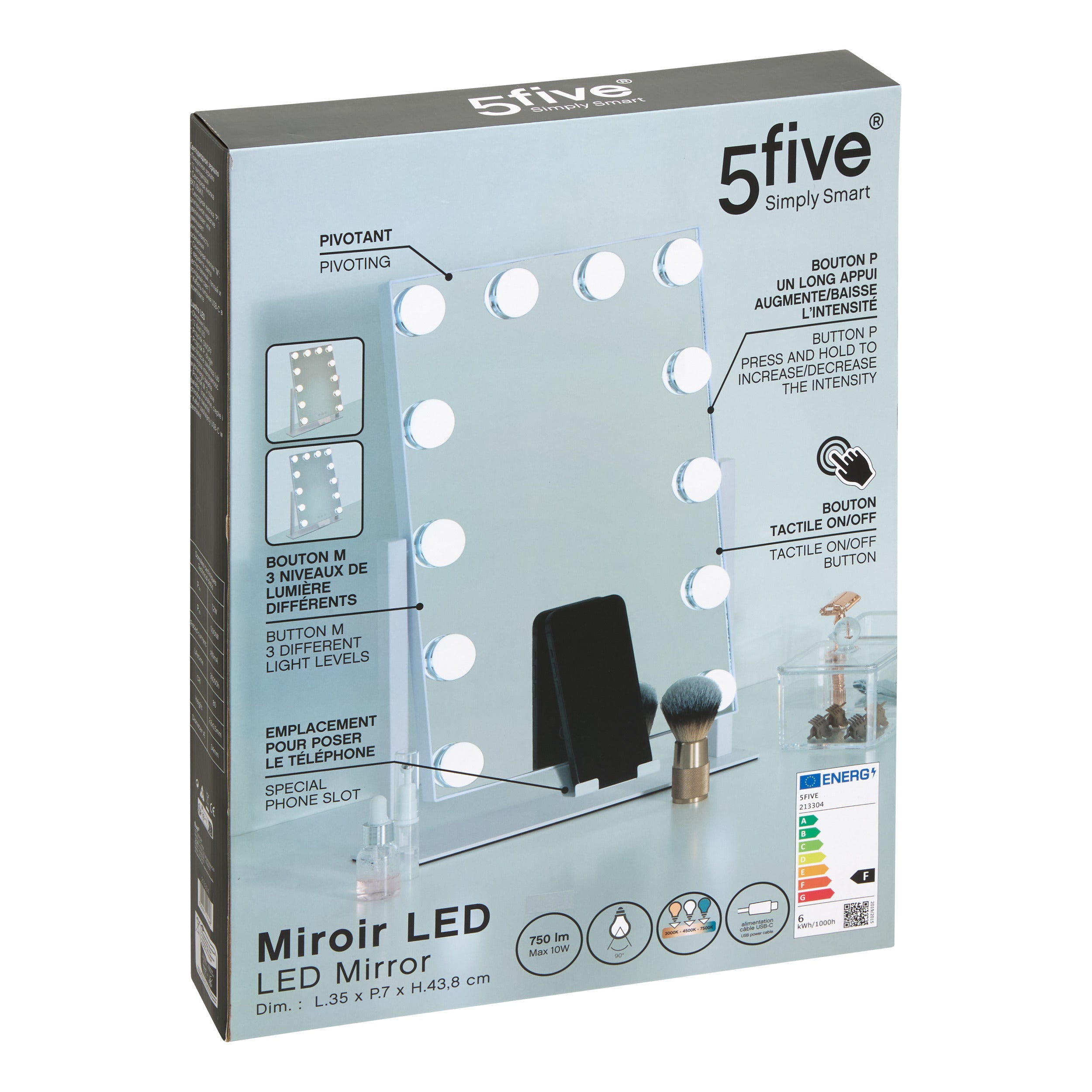 Hollywood LED mirror l - Five