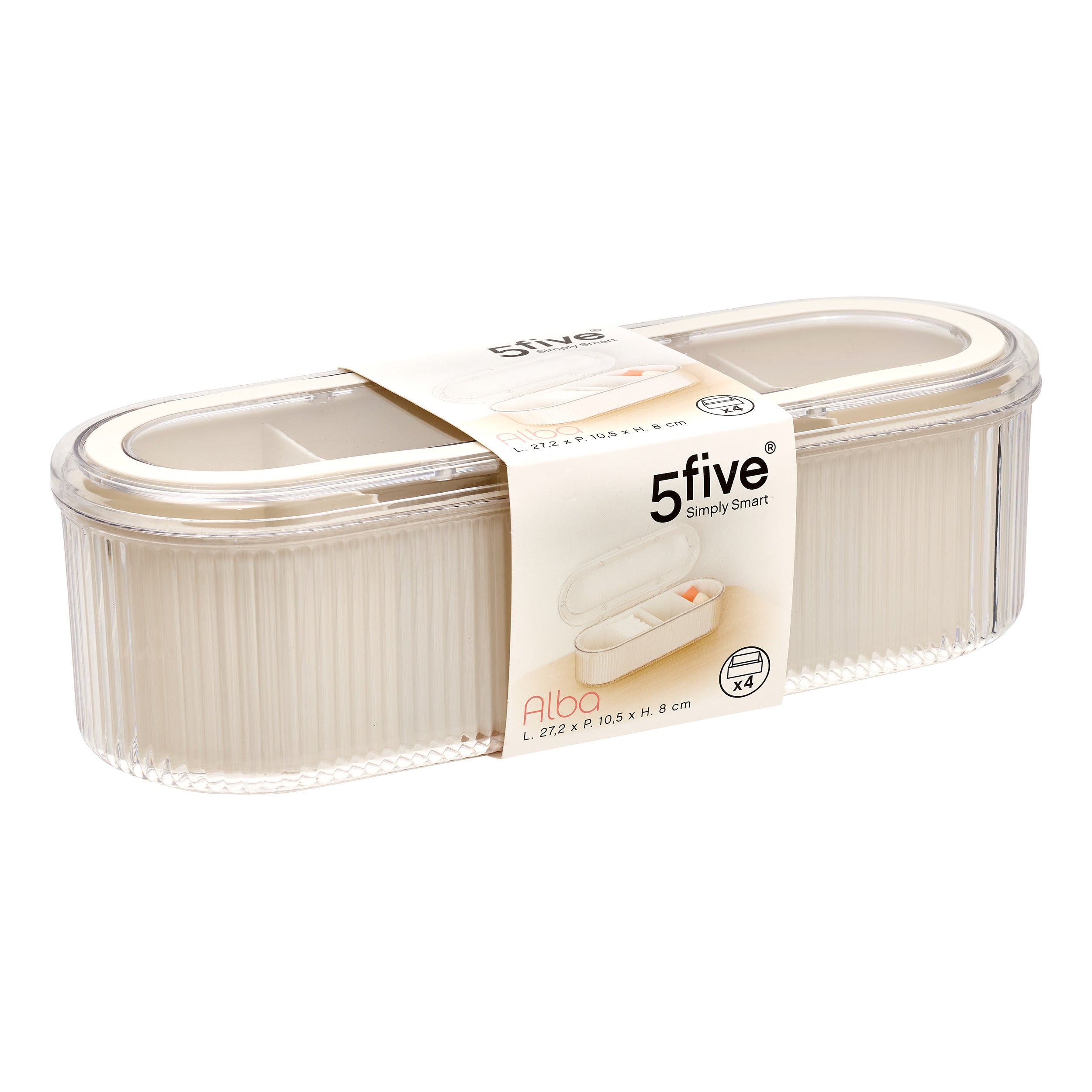 Beige storage cutie alba - Five