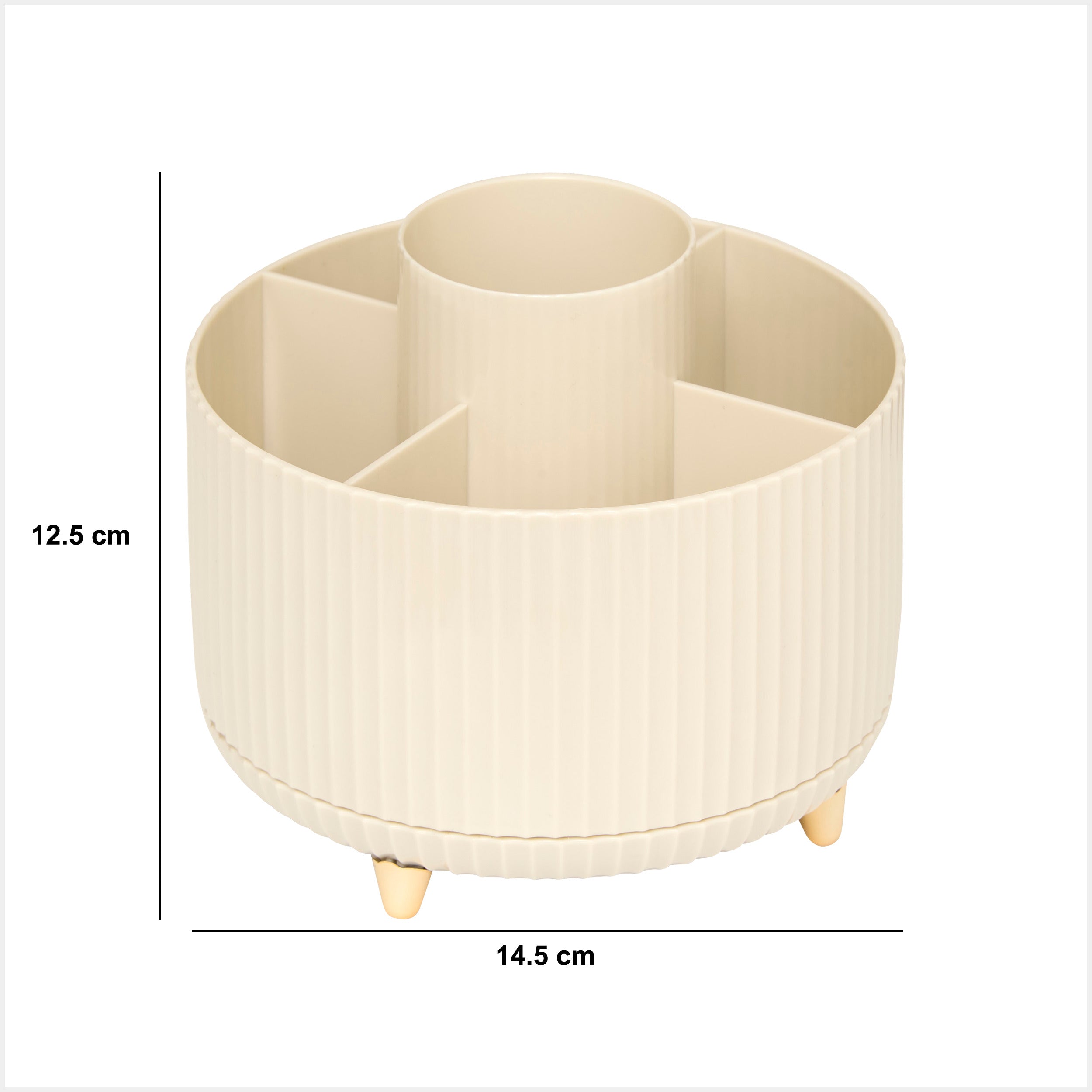 Round 360 beige organiser alba - Five