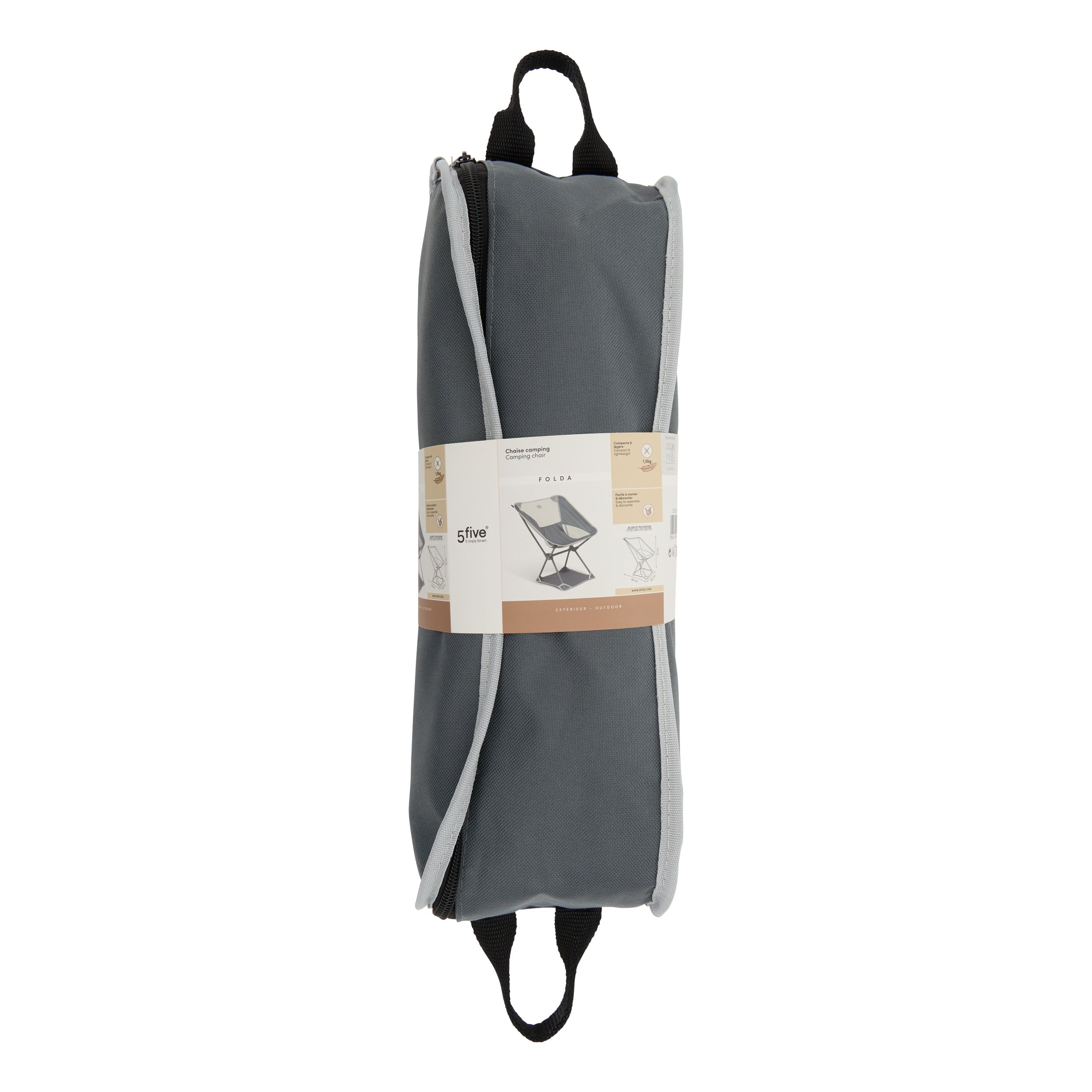 Mic fold camp chair grey - Five