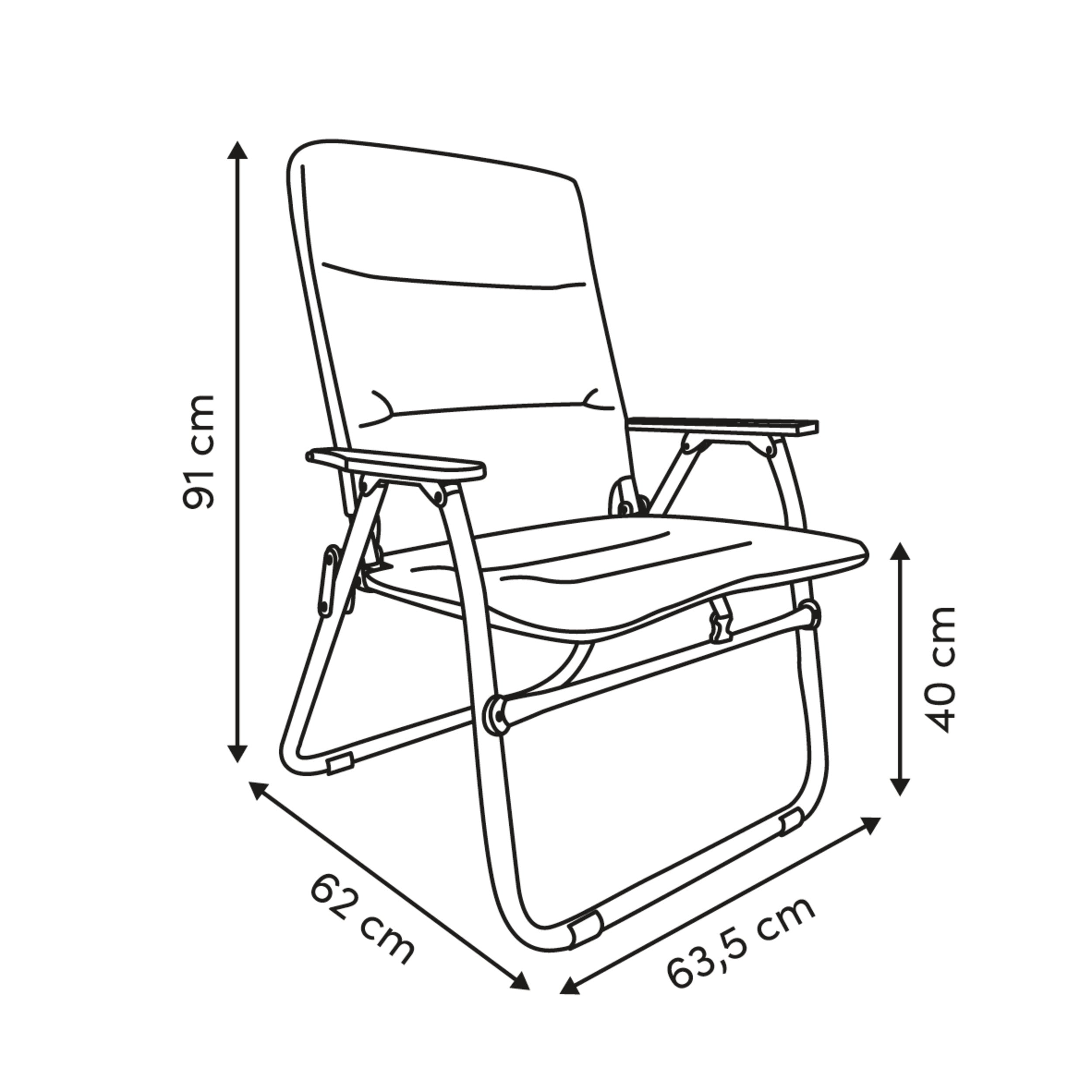 Camp fold chair grey - Five