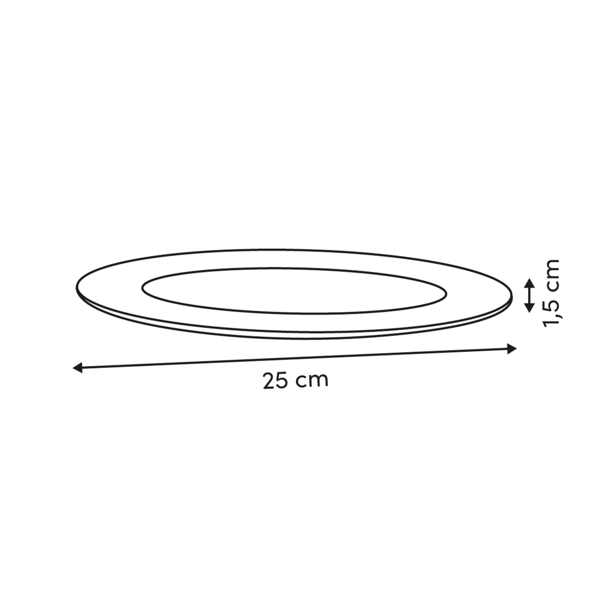 Plate 25 cm print solea disp - Five