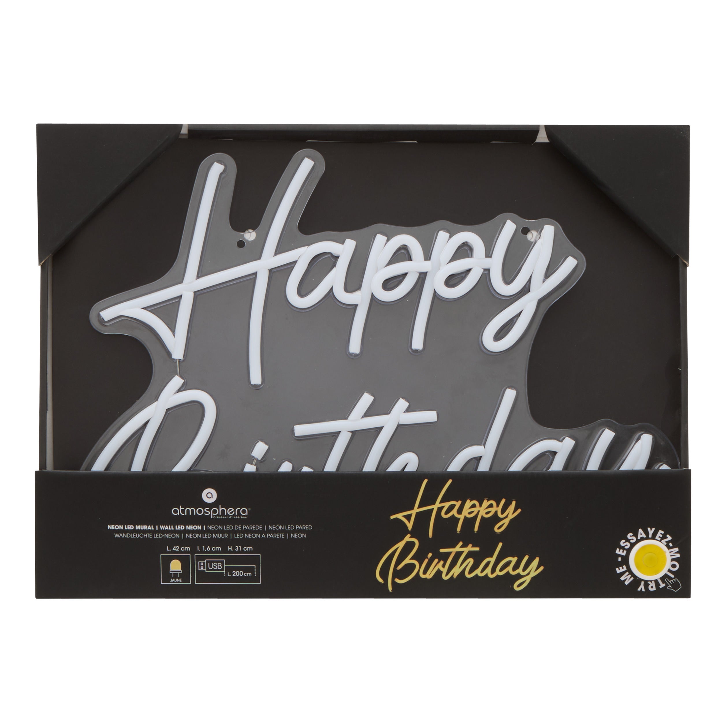 Corp de iluminat, happy birth wall LED neon L42 - Atmosphera