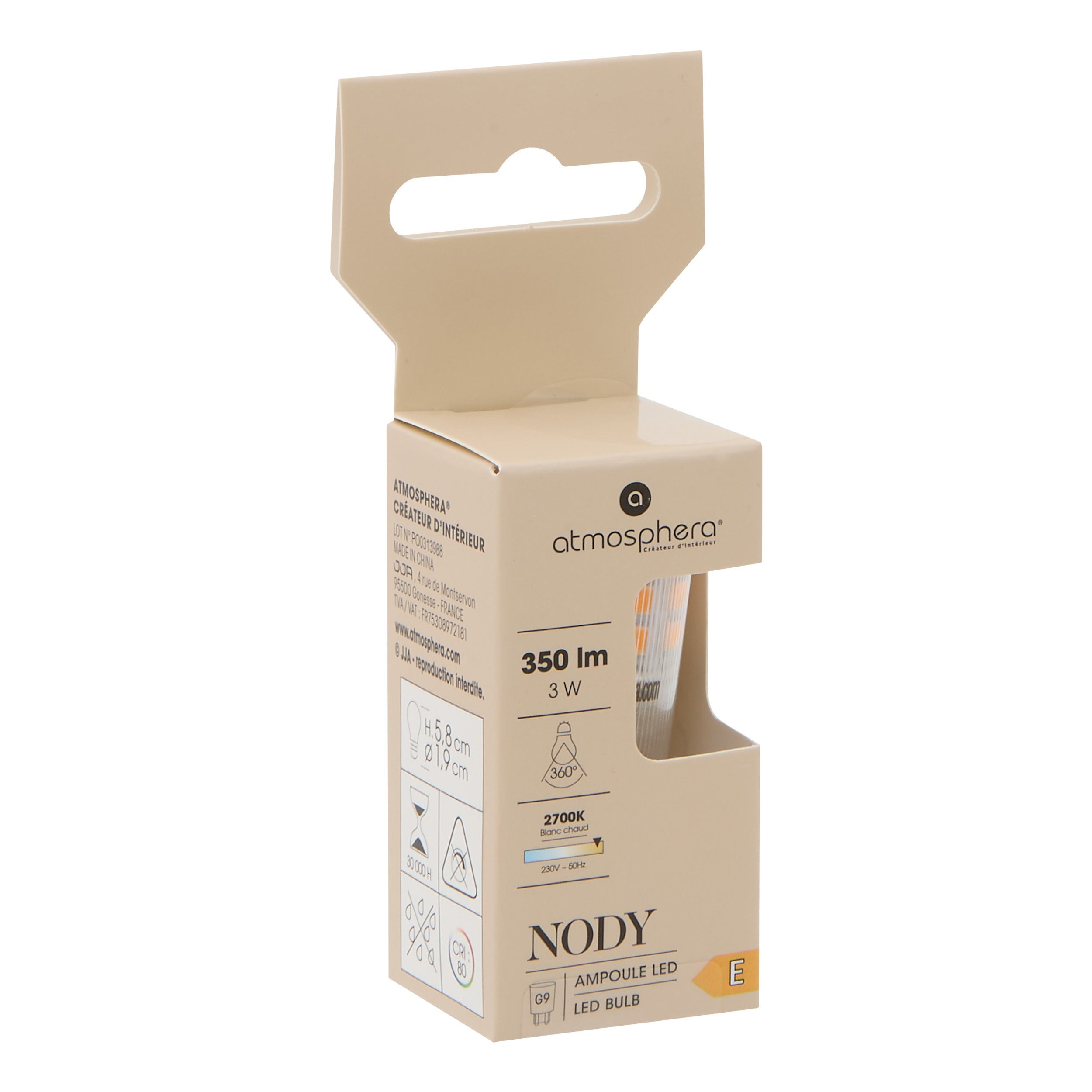 Corp de iluminat, alb LED bulb g9 H8 cm - Atmosphera