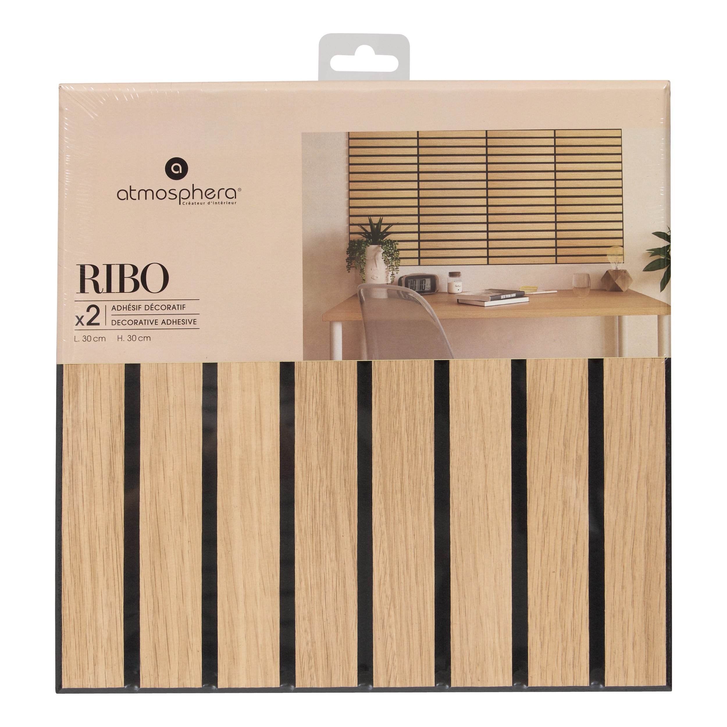Decoratiune de perete, sticker ribo 30 x 30 cm x2 - Atmosphera