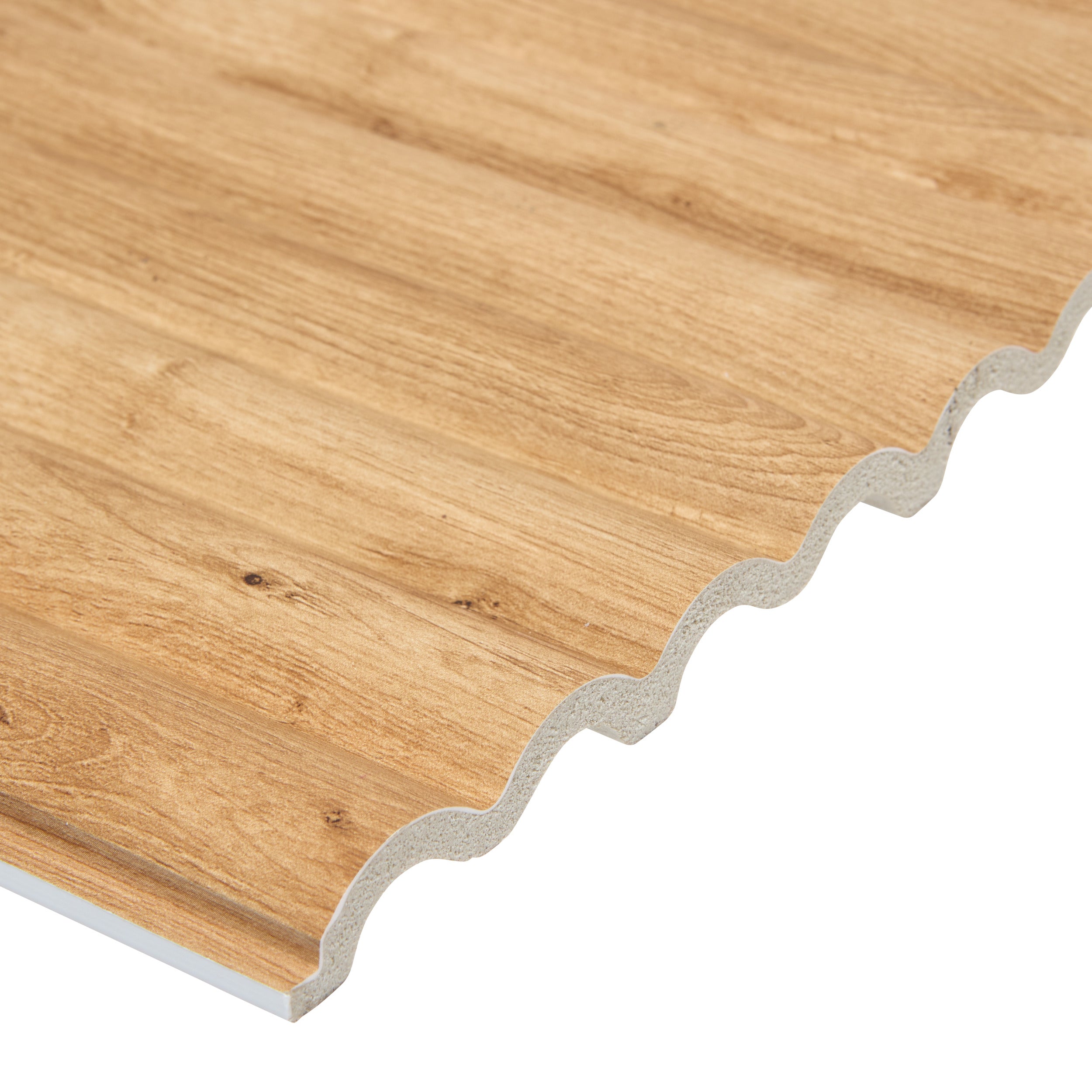 Panou decorativ de perete "Alcov", 2 bucati - Bej, 120x30 cm - Atmosphera