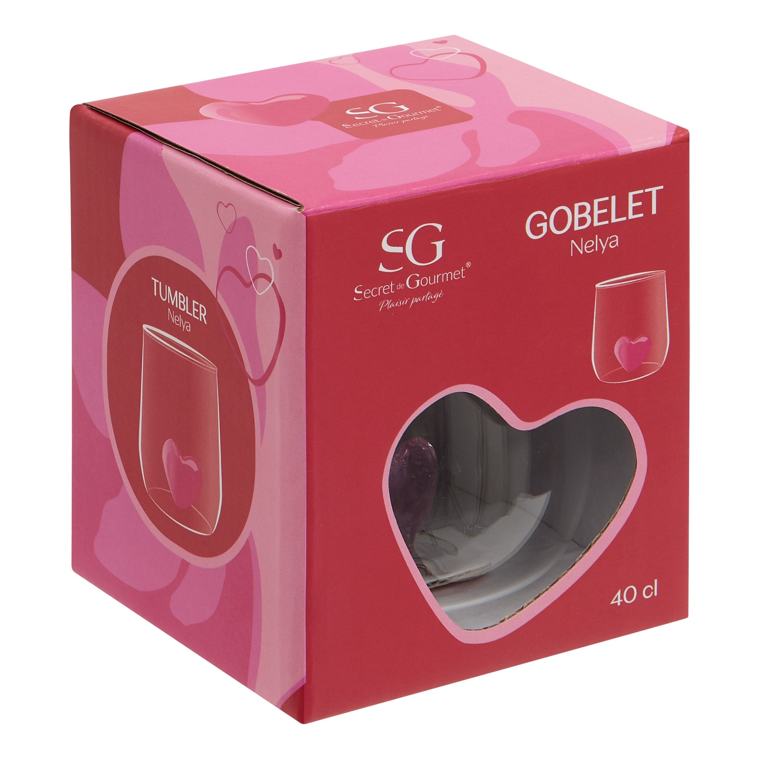 Pahar jos Nelya 40 cl, sticla, diverse modele