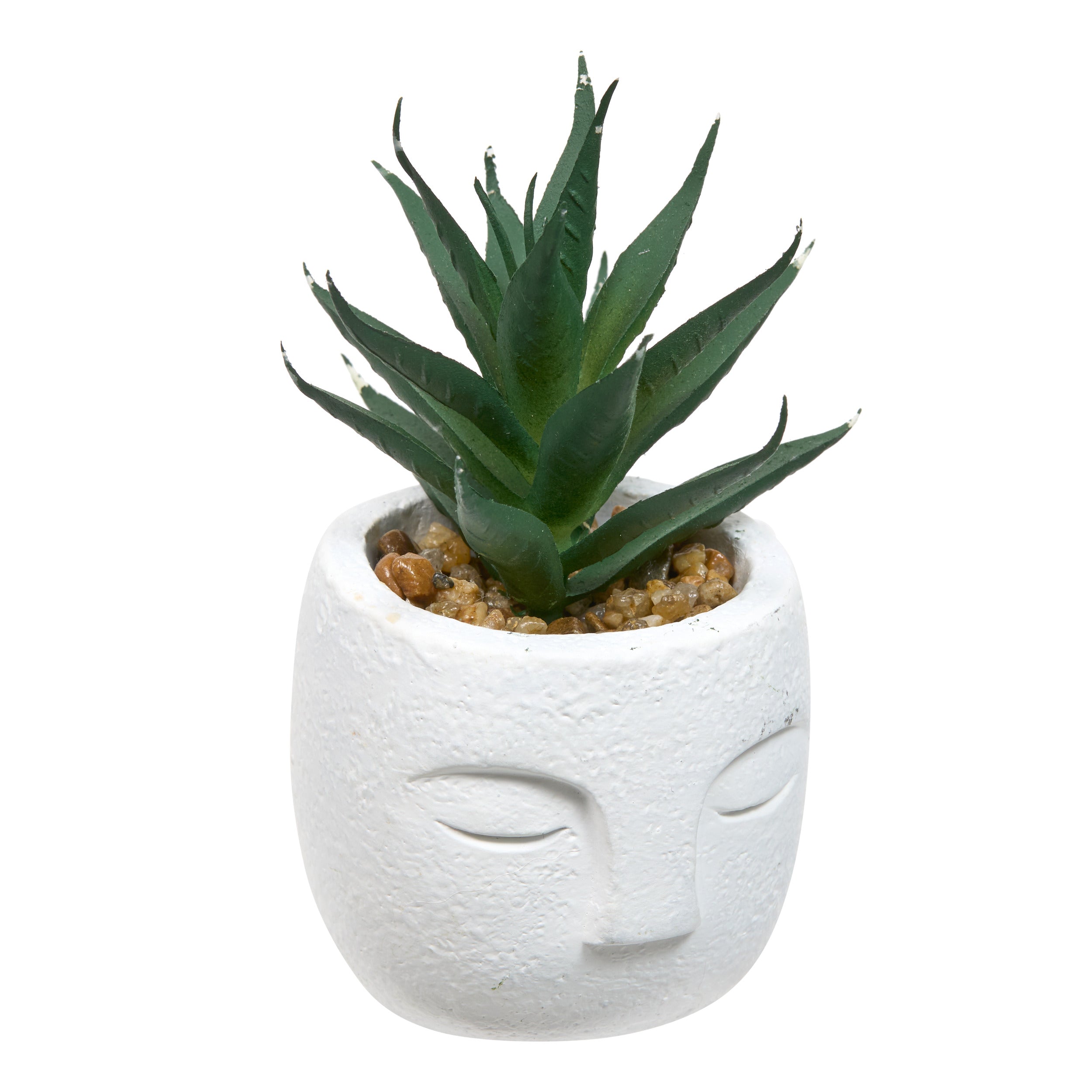 Floare decorativa, succulent face teri H13 cm - Atmosphera