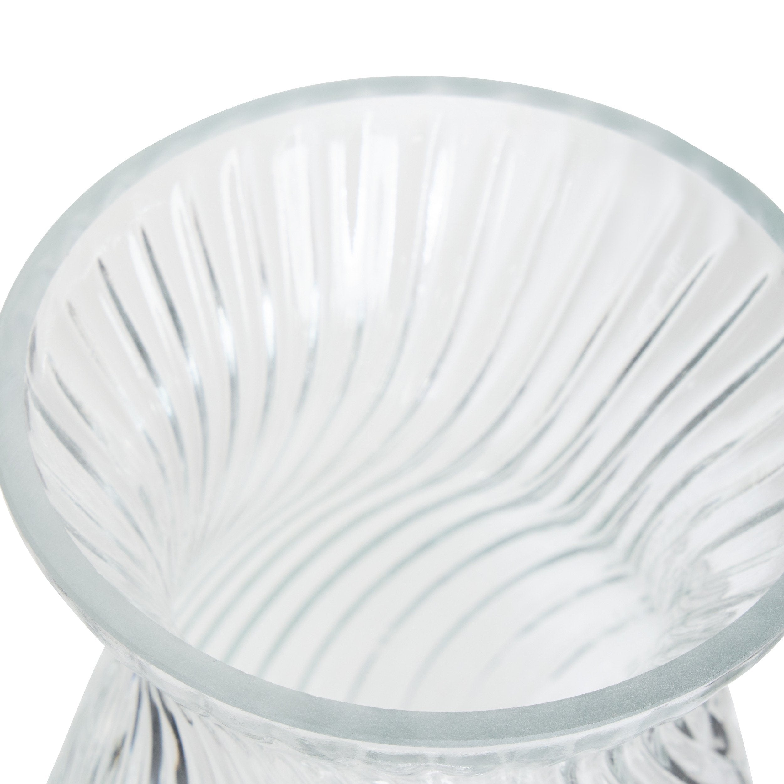 Vaza Manel inaltime 20 cm sticla transparenta in cutie de prezentare Atmosphera