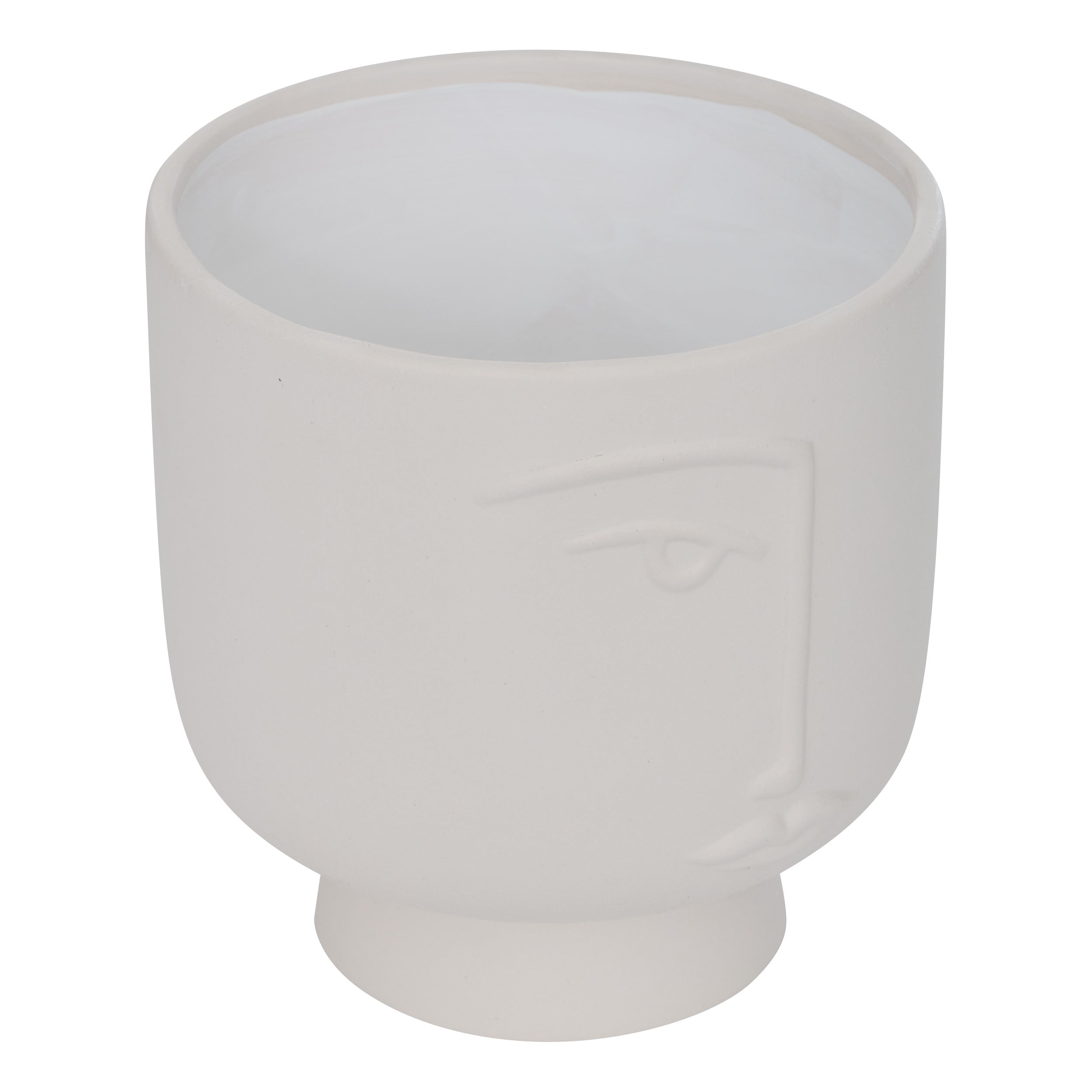 Decor pentru casa, ceramica face coverpot pam H17 cm - Atmosphera