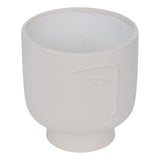 Decor pentru casa, ceramica face coverpot pam H17 cm - Atmosphera