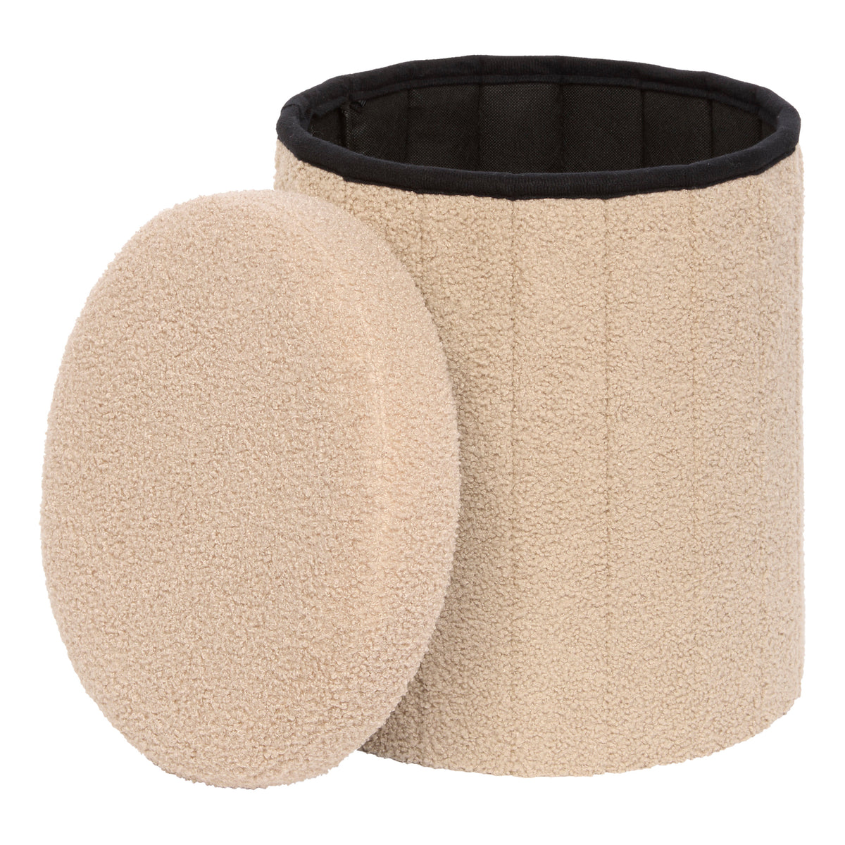 Mobilier interior, jaiko bge boucl fold pouf - Atmosphera