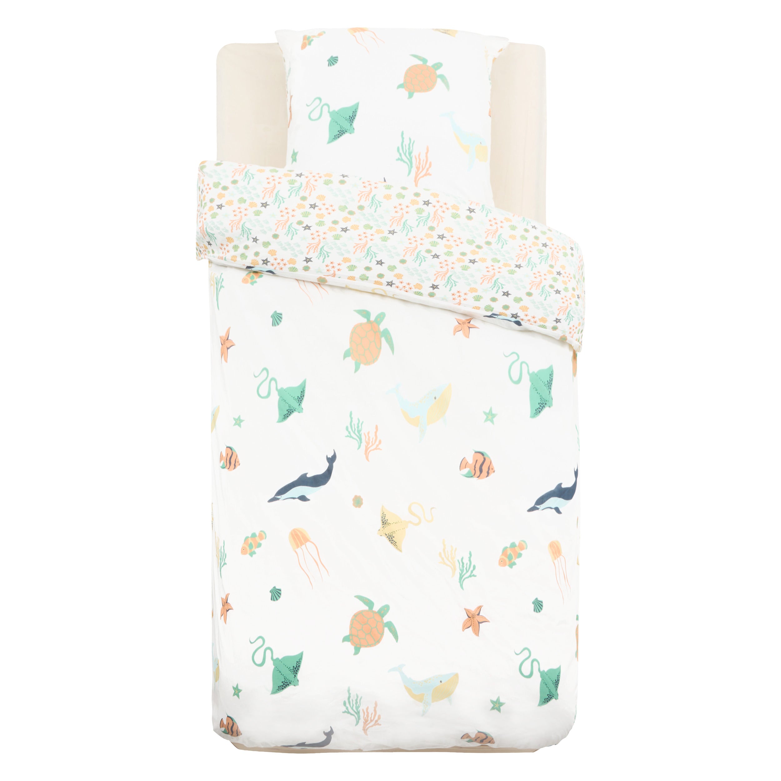 Decoratiune copii, sea printed bedset 140 x 200 cm - Atmosphera For Kids