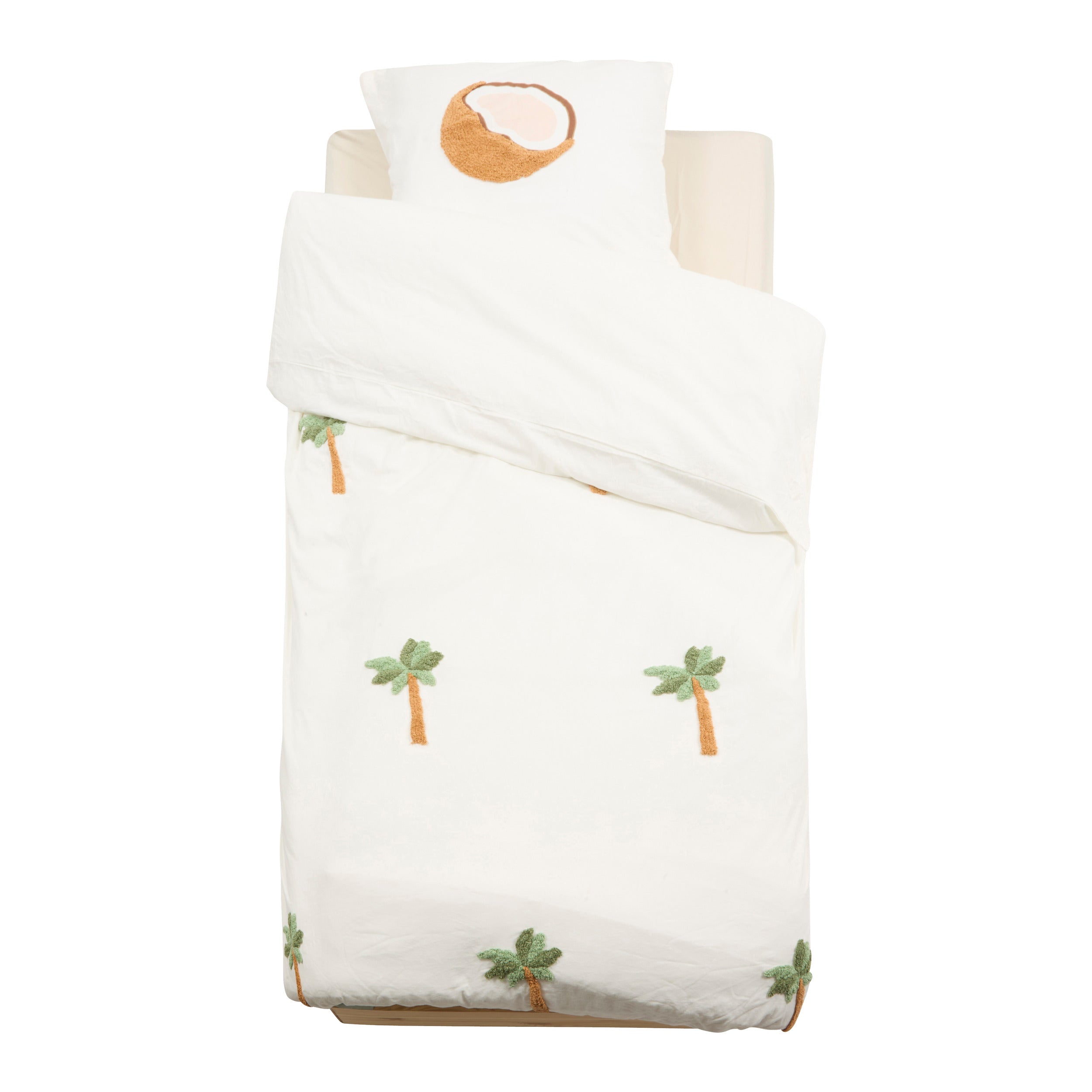 Decoratiune copii, tuft bedset 140 x 200 cm palmtrees - Atmosphera For Kids