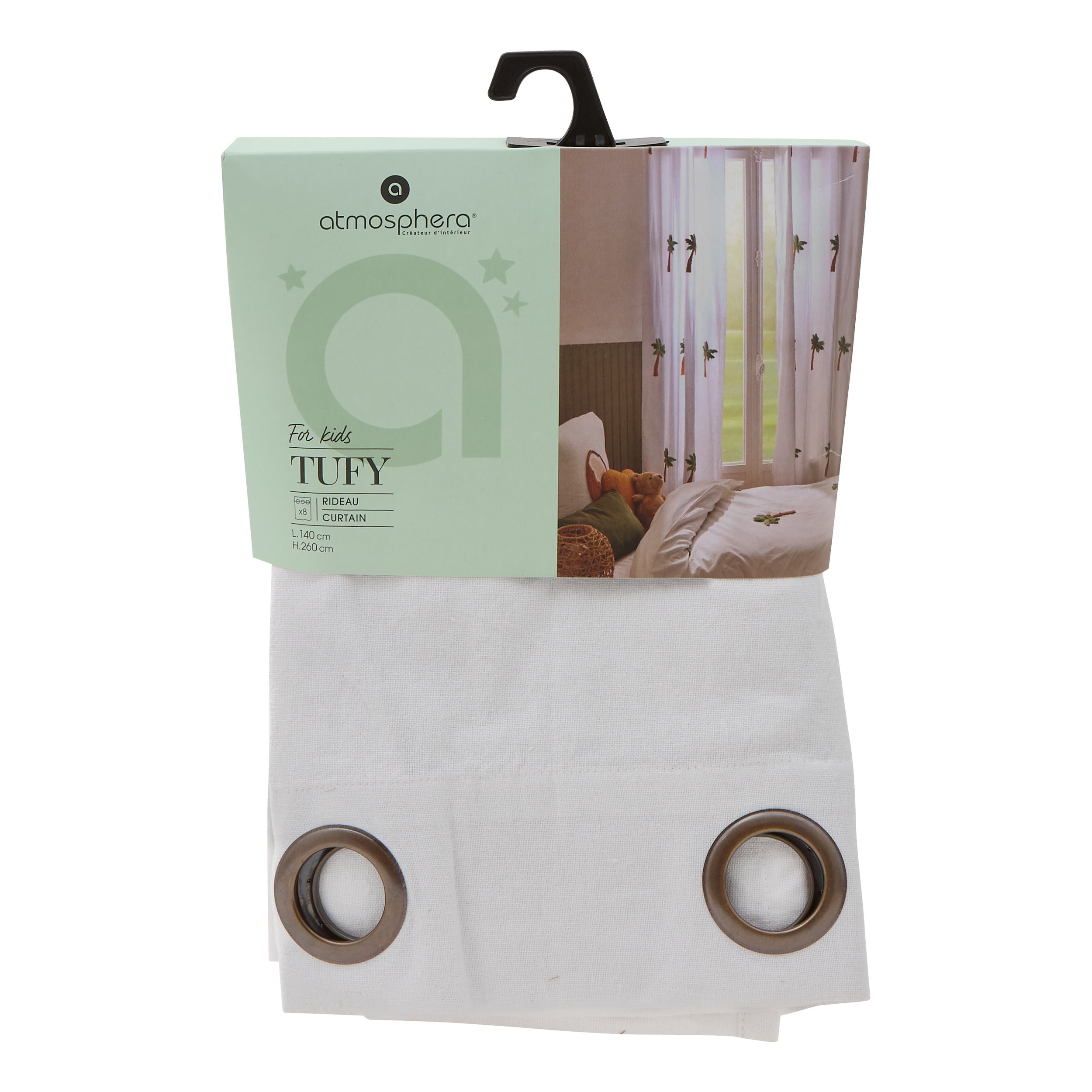 Decoratiune copii, tuft curtain 140 x 260 cm palmtrees - Atmosphera For Kids
