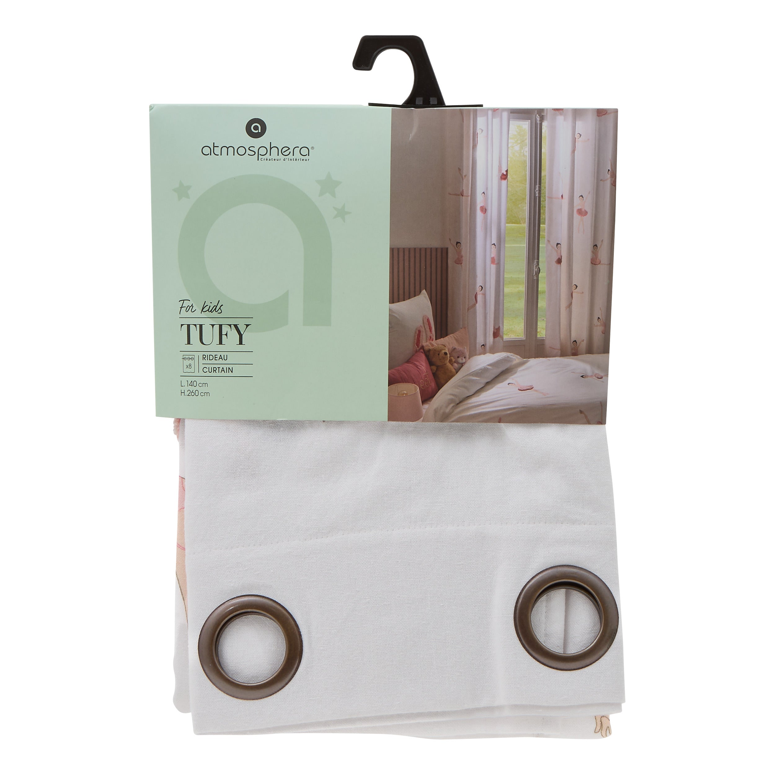 Decoratiune copii, tuft curtain 140 x 260 cm balleri - Atmosphera For Kids