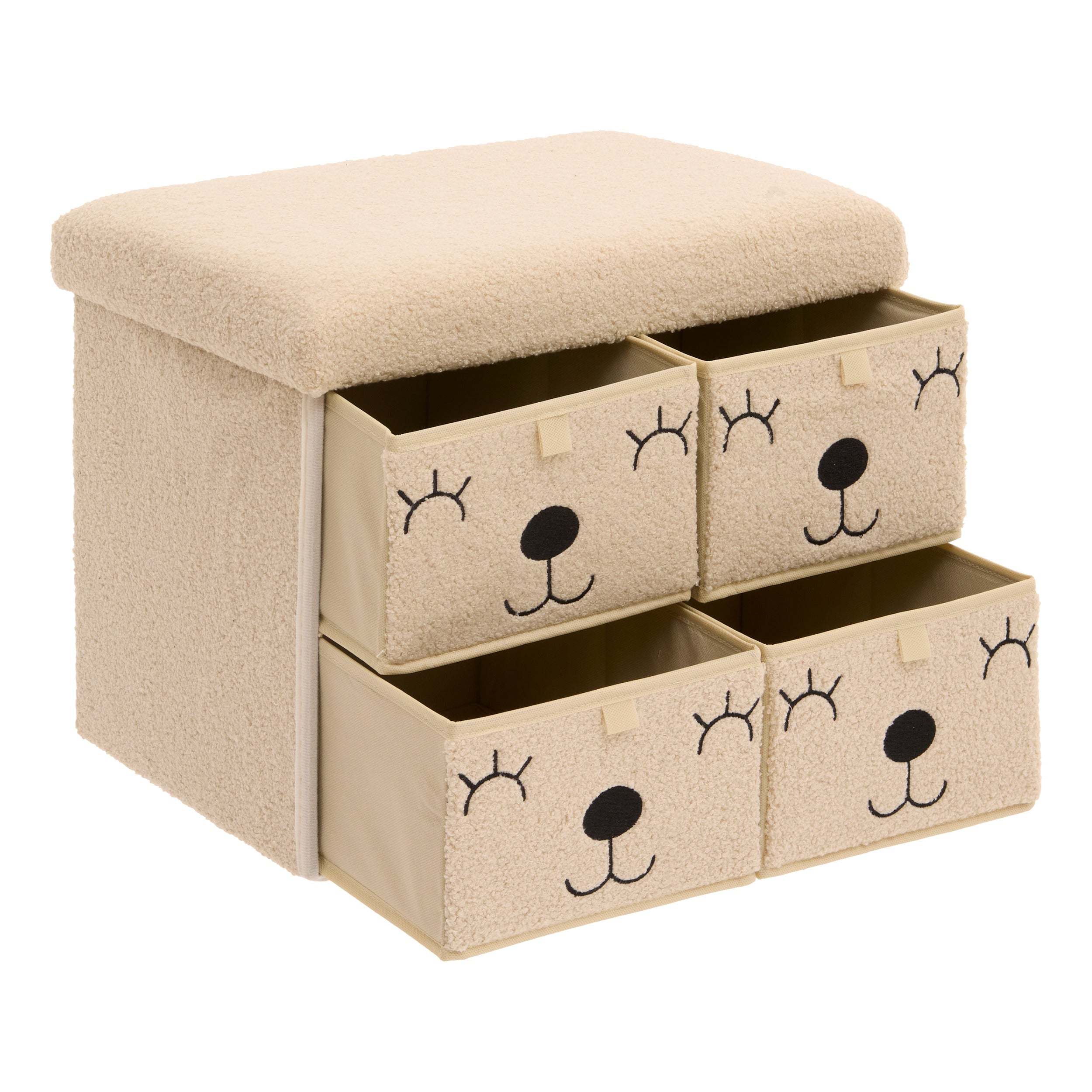 Decoratiune copii, 4dr teddy fold ottoman ezzio - Atmosphera For Kids