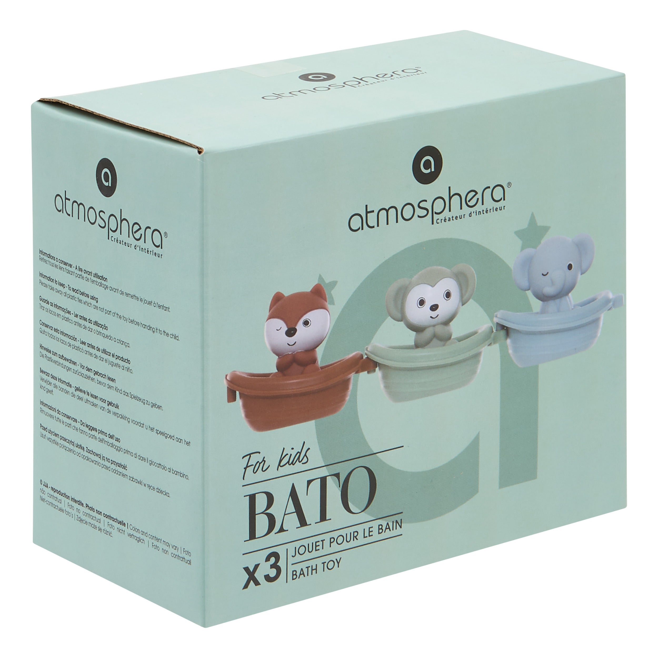 Decoratiune copii, bath toy set boats animals - Atmosphera For Kids