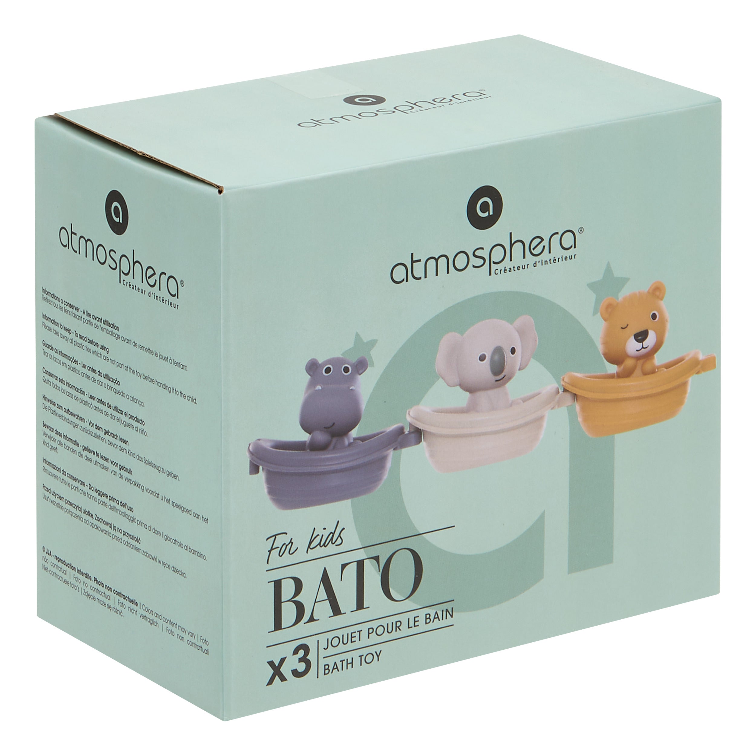 Decoratiune copii, bath toy set boats animals - Atmosphera For Kids