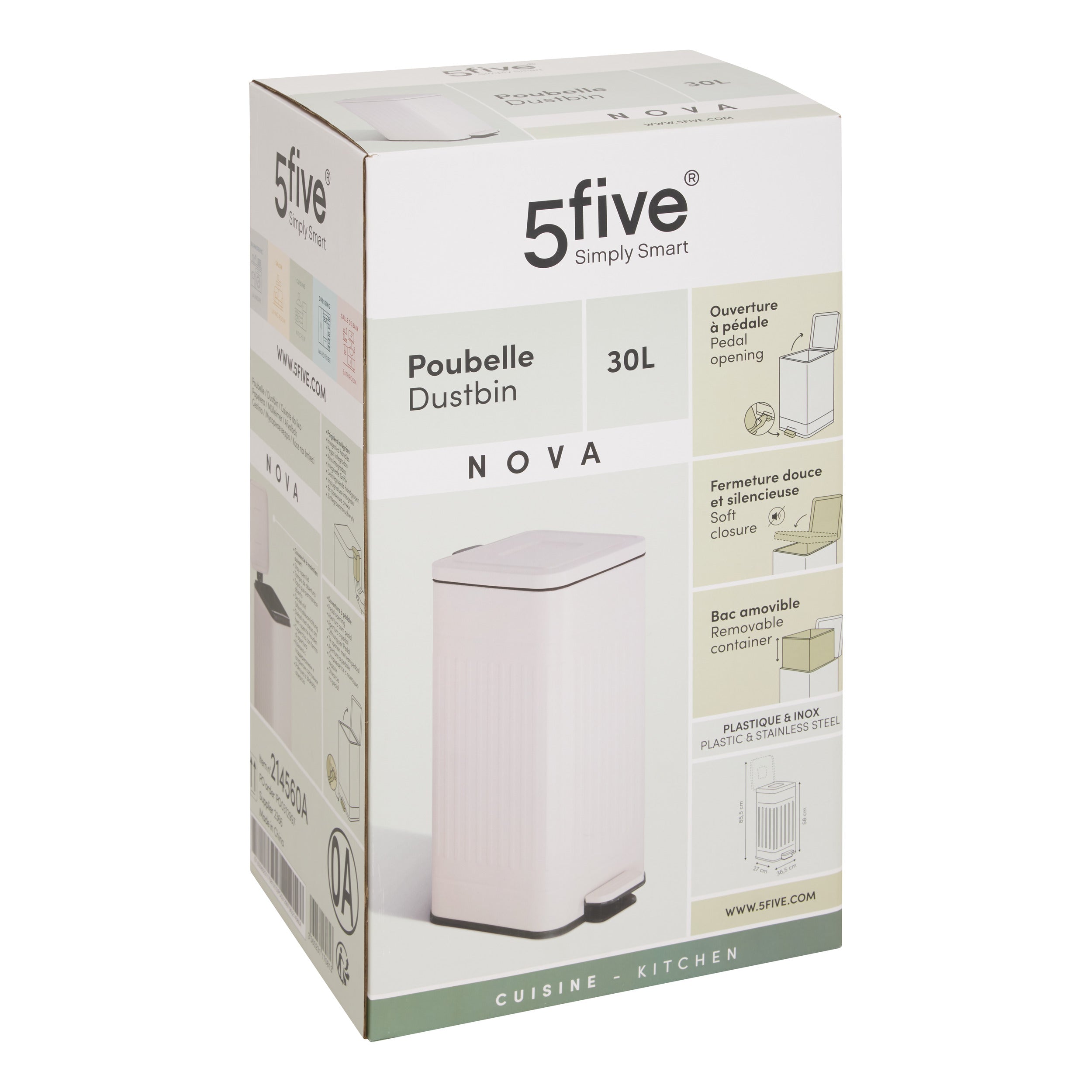 Bin stl 30 l clay nova - Five