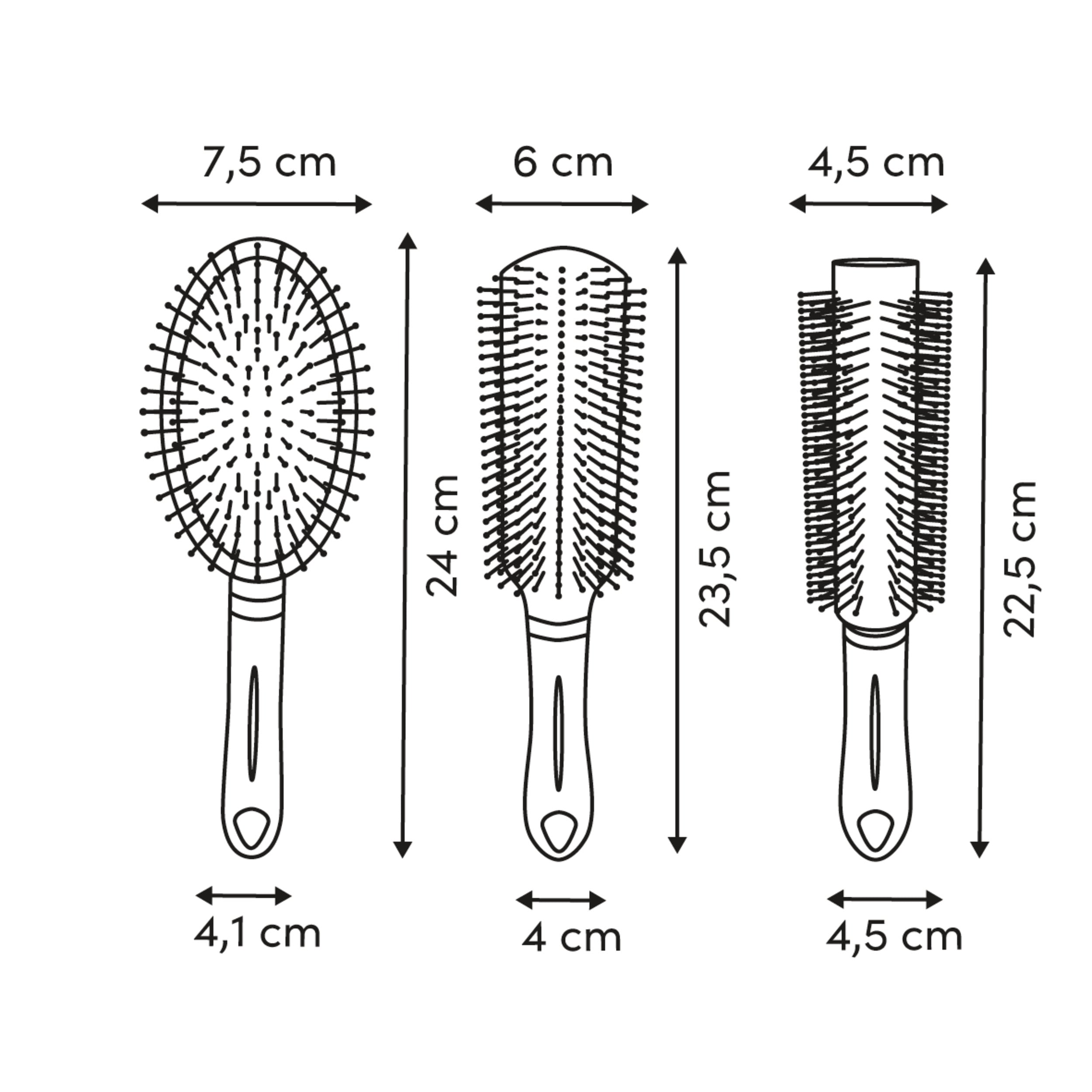 Hair brush plastic asortat - Five