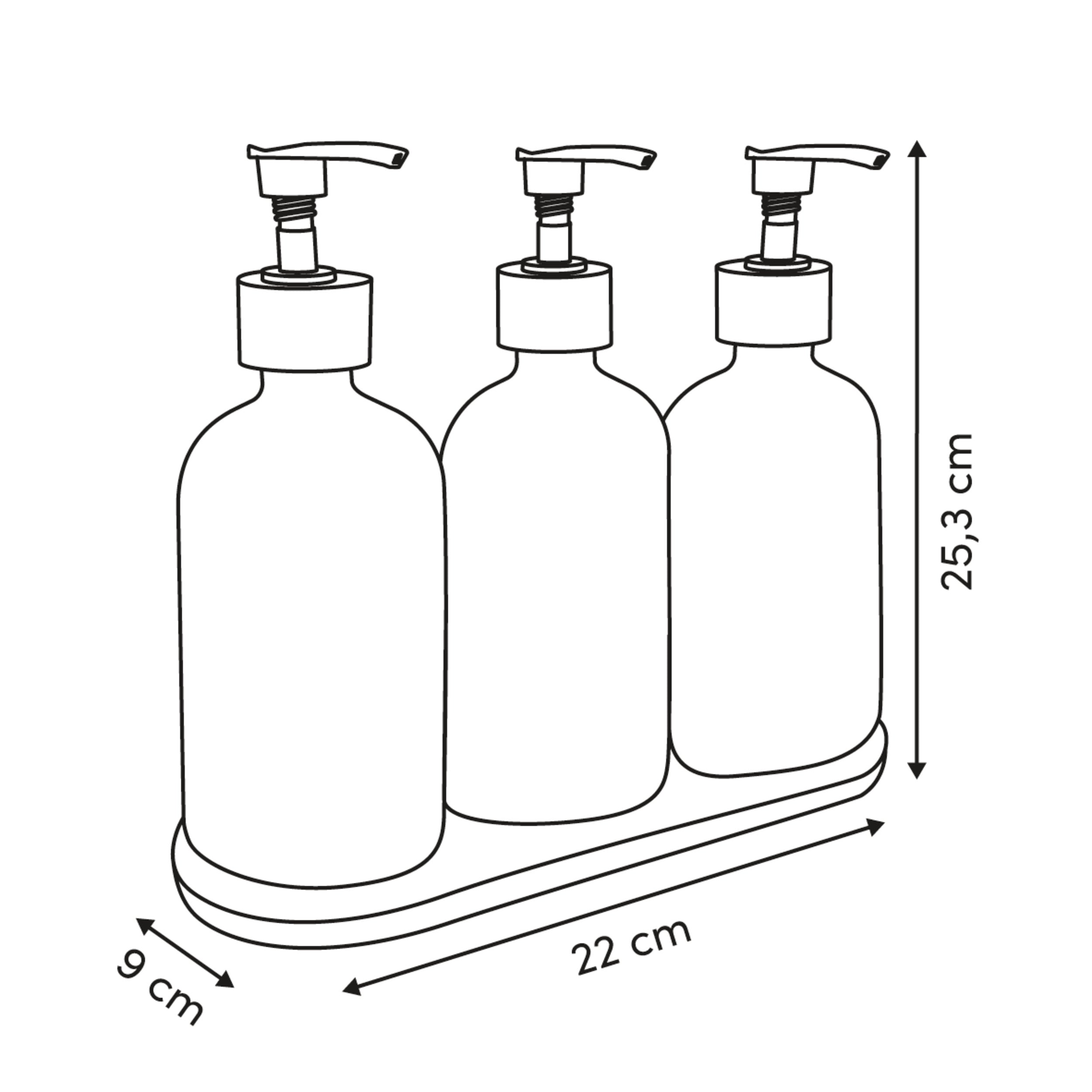 500 ml soap dispenser set 3 piese - Five