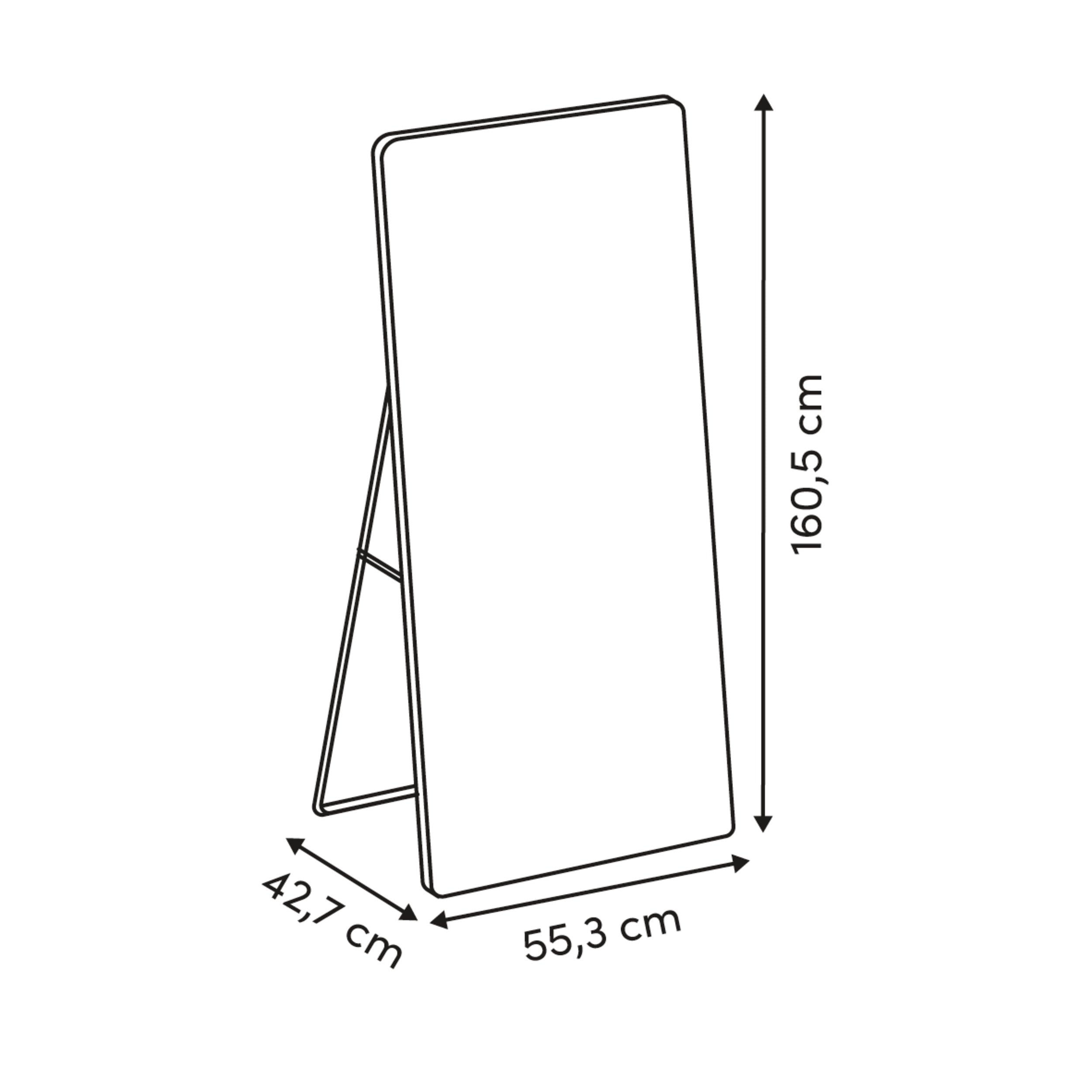 Mirror pd metal 160x56cm - Five