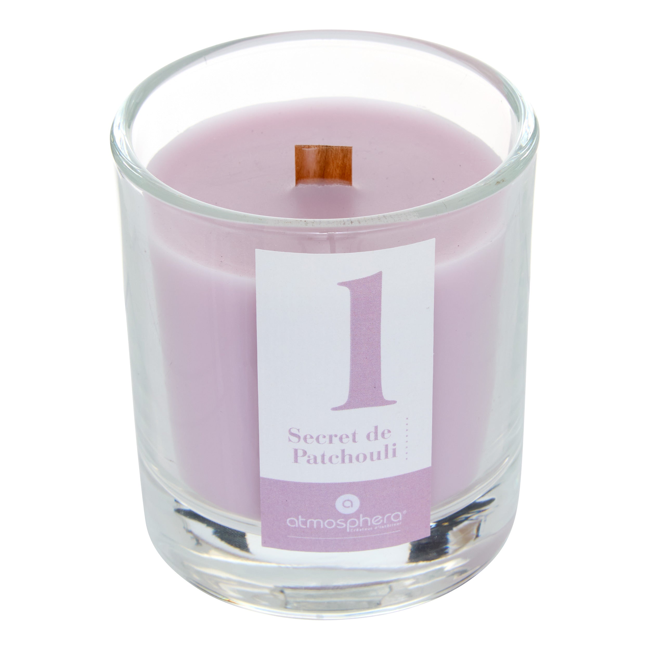 Lumanare parfumata rotunda "Numia" - Parfum floral, Patchouli, 180 g - Atmosphera
