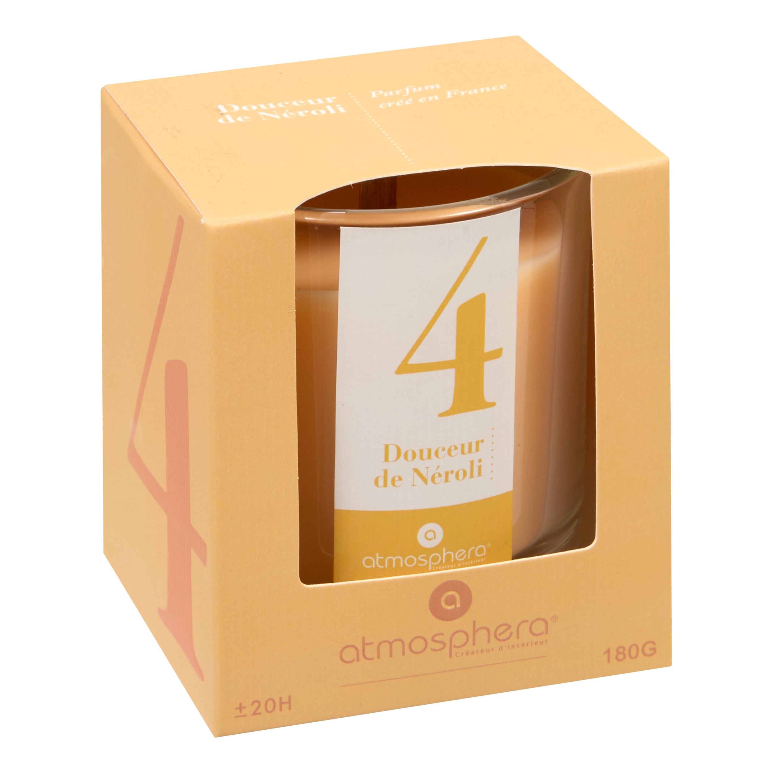Lumanare parfumata "Numia" - Parfum floral, Neroli, 180 g - Atmosphera