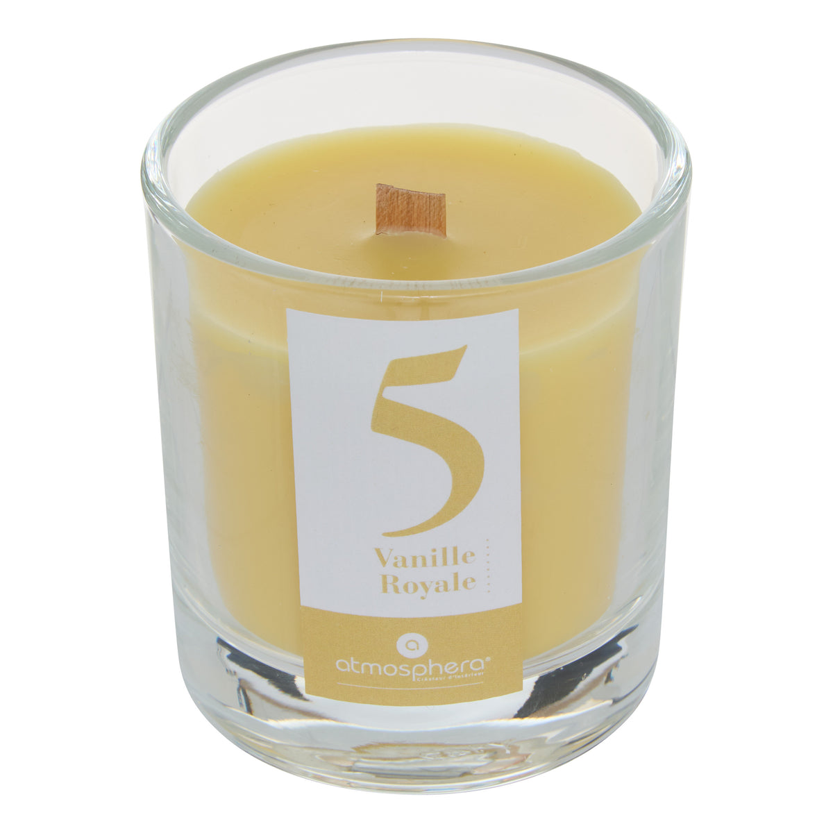 Lumanare parfumata rotunda "Numia" - Aroma gourmet, Vanilie, 180 g - Atmosphera