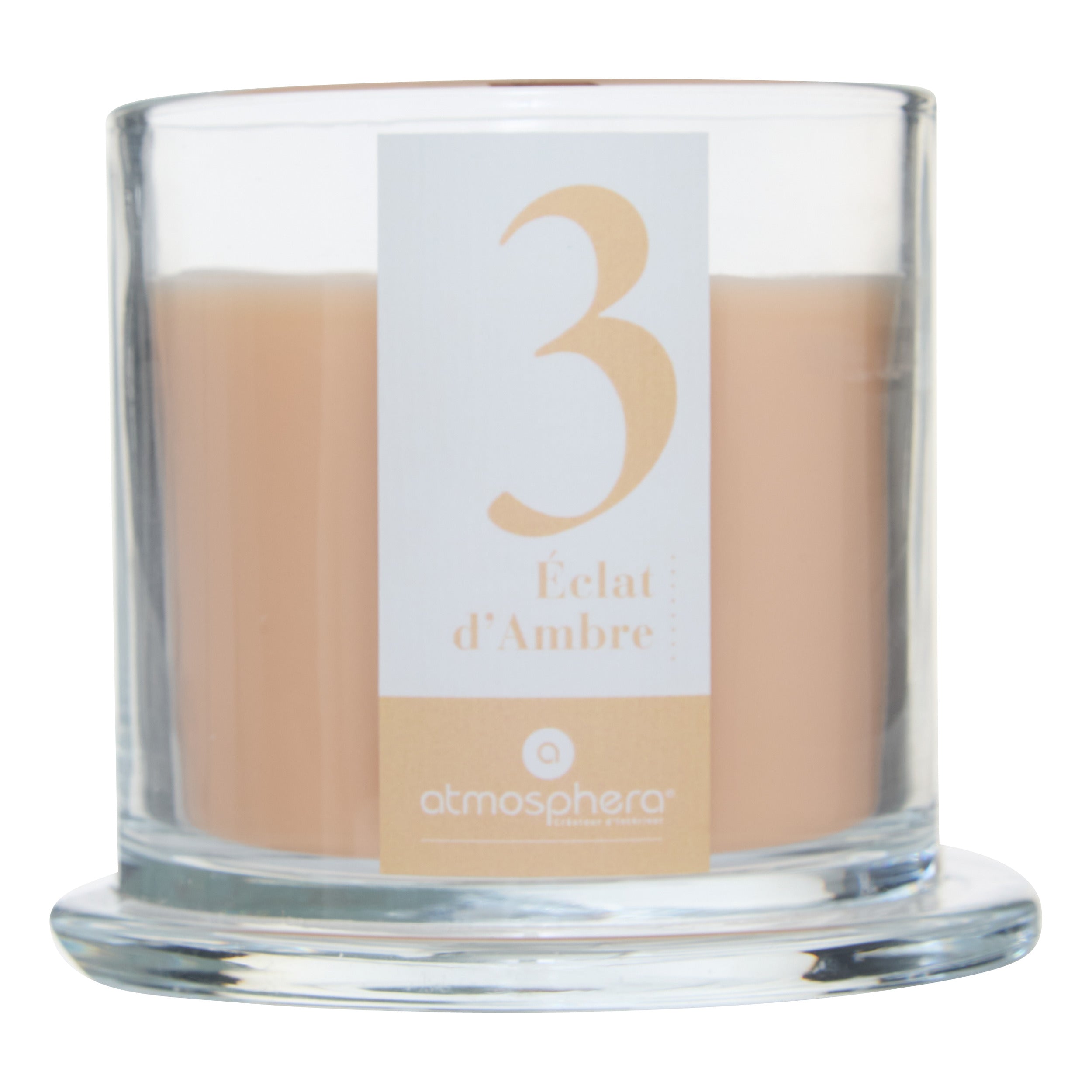 Lumanare parfumata "Numia" - Parfum lemnos, Chihlimbar, 240 g - Atmosphera
