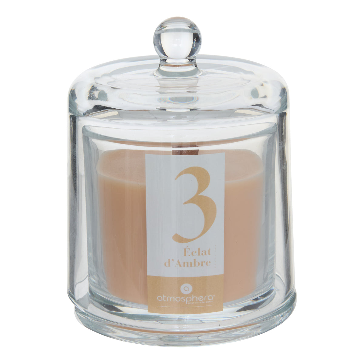 Lumanare parfumata "Numia" - Parfum lemnos, Chihlimbar, 240 g - Atmosphera