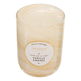 Lumanare parfumata rotunda "Wavy" - Parfum lemnos, Aroma gourmet, Vanilie ambrata, 275 g - Atmosphera
