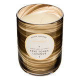 Lumanare parfumata rotunda "Wavy" - Parfum floral, Tonka si lavanda, 275 g - Atmosphera