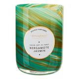 Lumanare parfumata rotunda "Wavy" - Parfum floral, Bergamota si iasomie, 275 g - Atmosphera