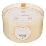 Lumanare parfumata rotunda "Wavy" - Parfum lemnos, Aroma gourmet, Vanilie ambrata, 540 g - Atmosphera