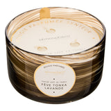 Lumanare parfumata rotunda "Wavy" - Parfum floral, Tonka si lavanda, 540 g - Atmosphera