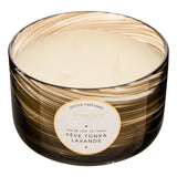 Lumanare parfumata rotunda "Wavy" - Parfum floral, Tonka si lavanda, 540 g - Atmosphera