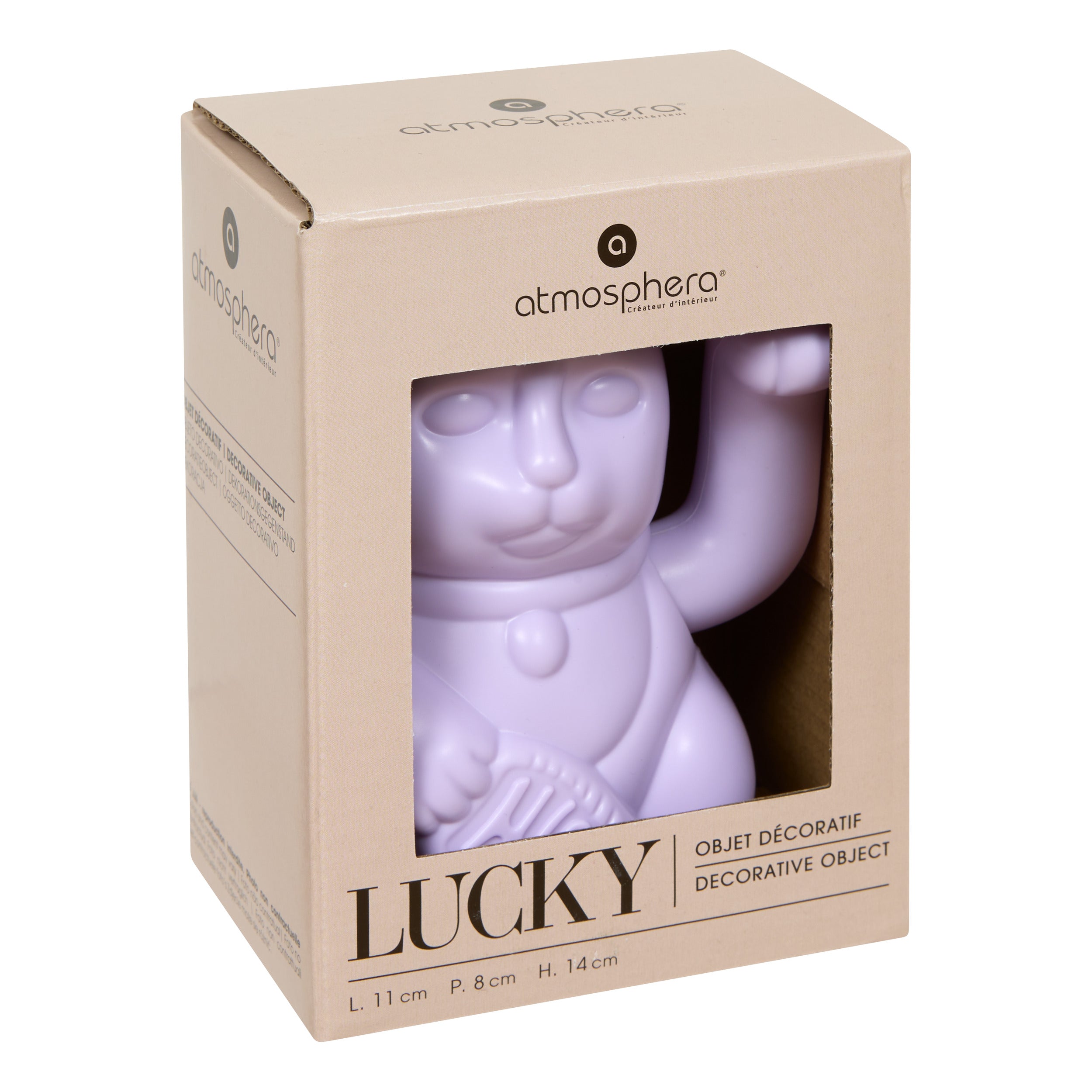 Lucky cat plstc H14 cm - Atmosphera