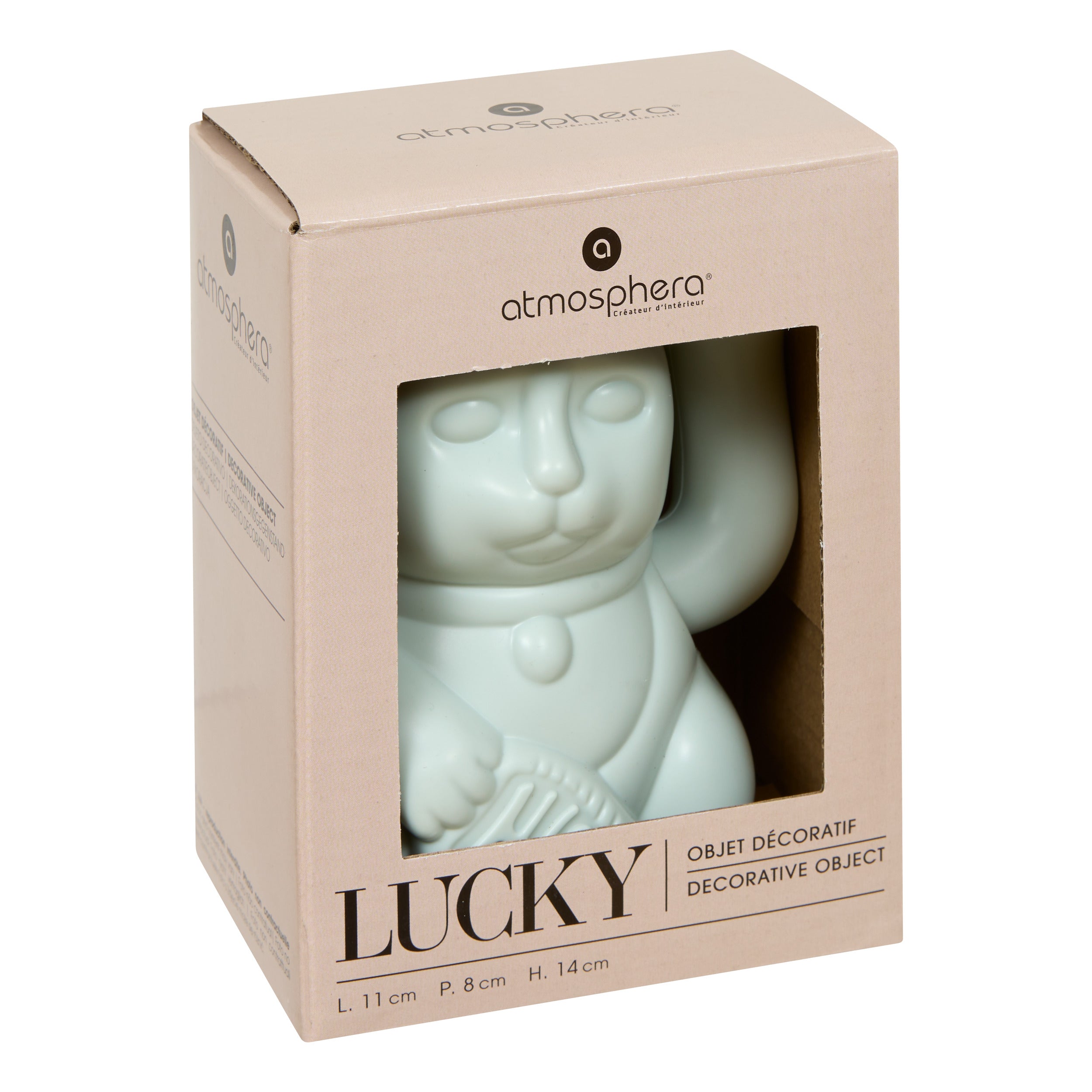 Lucky cat plstc H14 cm - Atmosphera