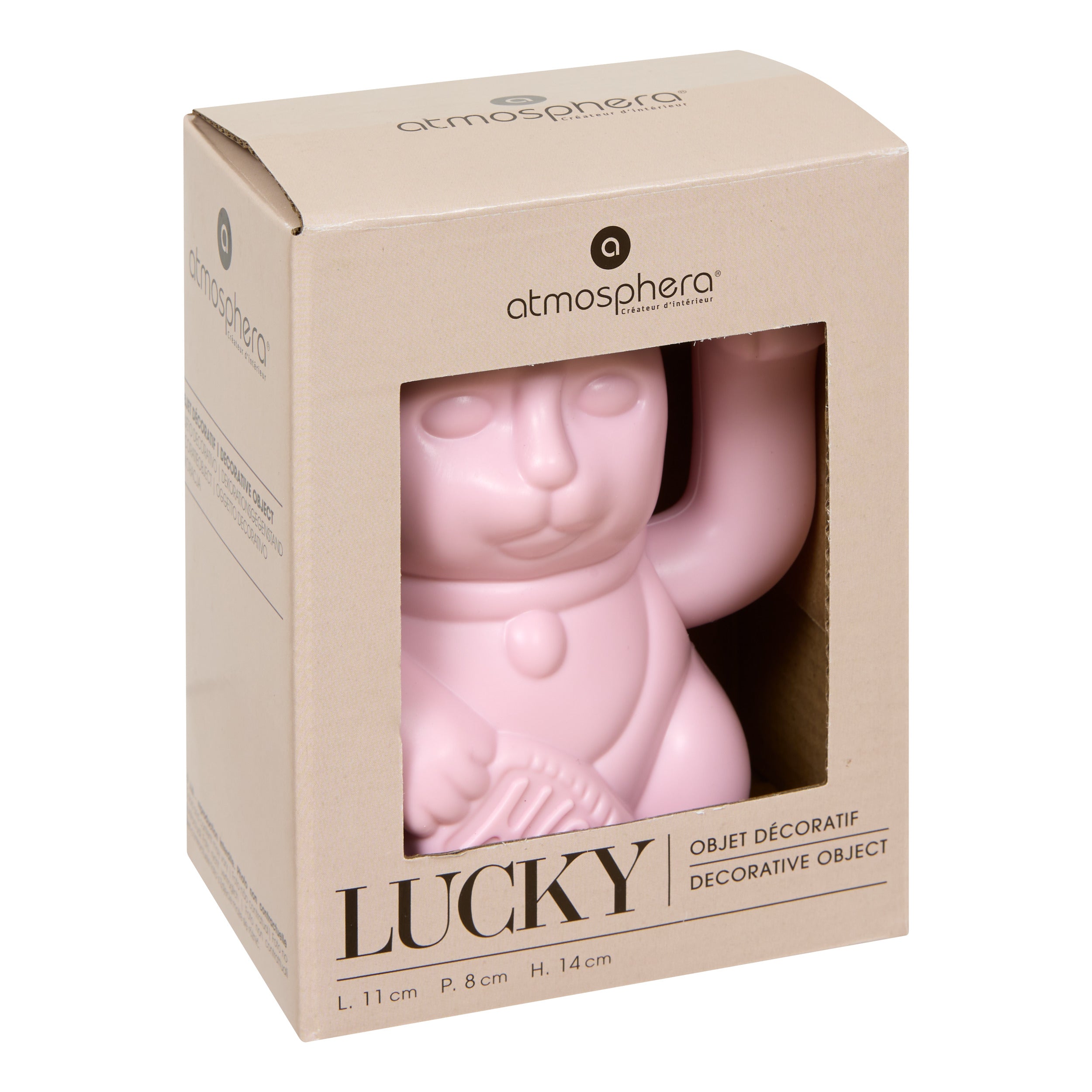 Lucky cat plstc H14 cm - Atmosphera