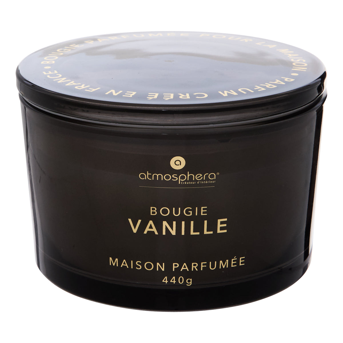 Lumanare parfumata "Glowy" - Aroma gourmand, Vanilie, 440 g - Atmosphera