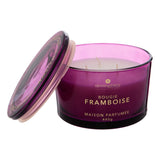 Lumanare parfumata "Glowy" - Parfum fructat, Zmeura, 440 g - Atmosphera